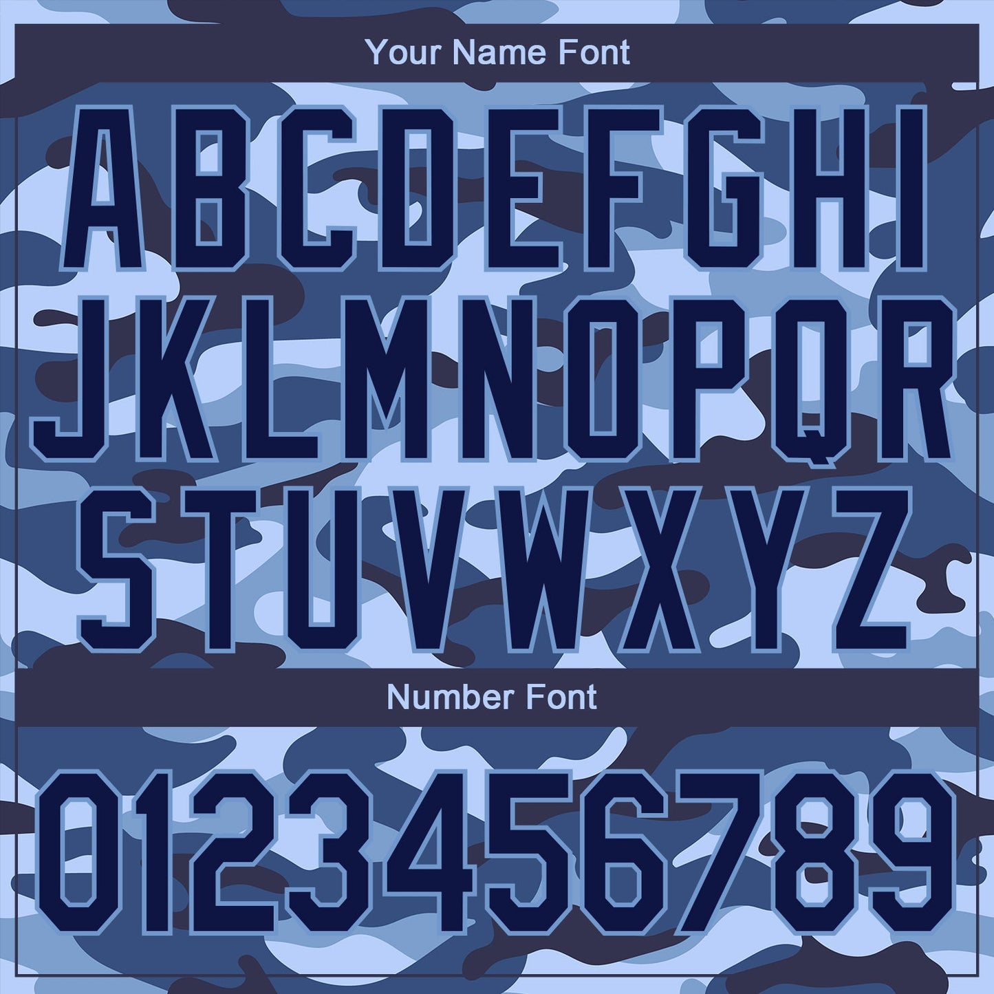Custom Camo Navy-Light Blue Ocean Camouflage 3D Bomber Full-Snap Varsity Letterman Salute To Service Jacket view 7