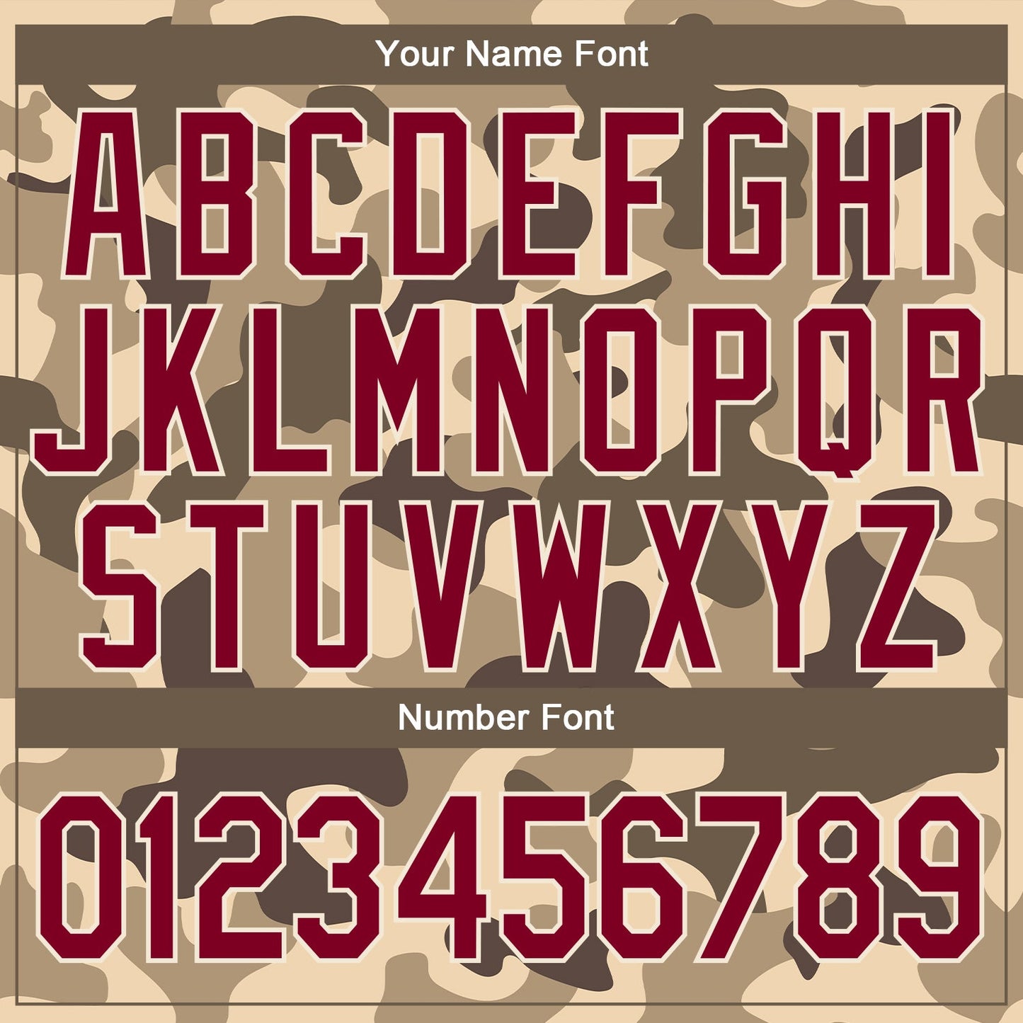 Custom Camo Maroon-Cream Desert Camouflage 3D Bomber Full-Snap Varsity Letterman Salute To Service Jacket view 7