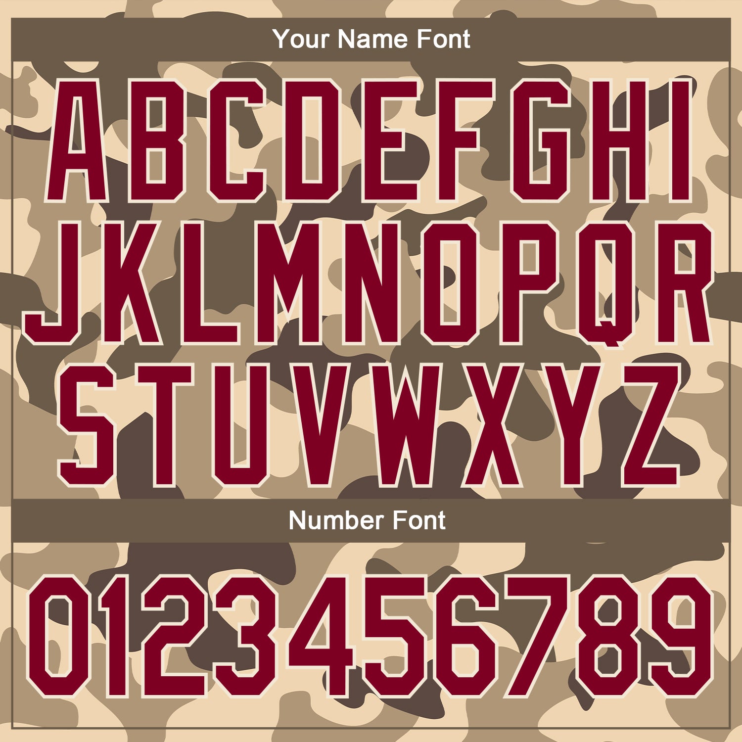 Custom Camo Maroon-Cream Desert Camouflage 3D Bomber Full-Snap Varsity Letterman Salute To Service Jacket view 7