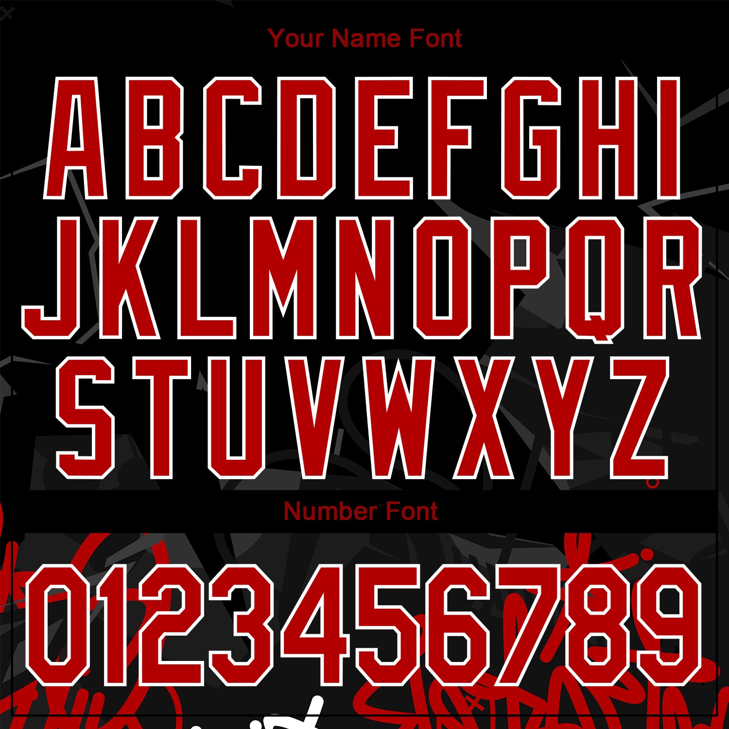 Custom Graffiti Pattern Red-Black Dark Abstract Urban Street Art 3D Bomber Full-Snap Varsity Letterman Jacket view 7