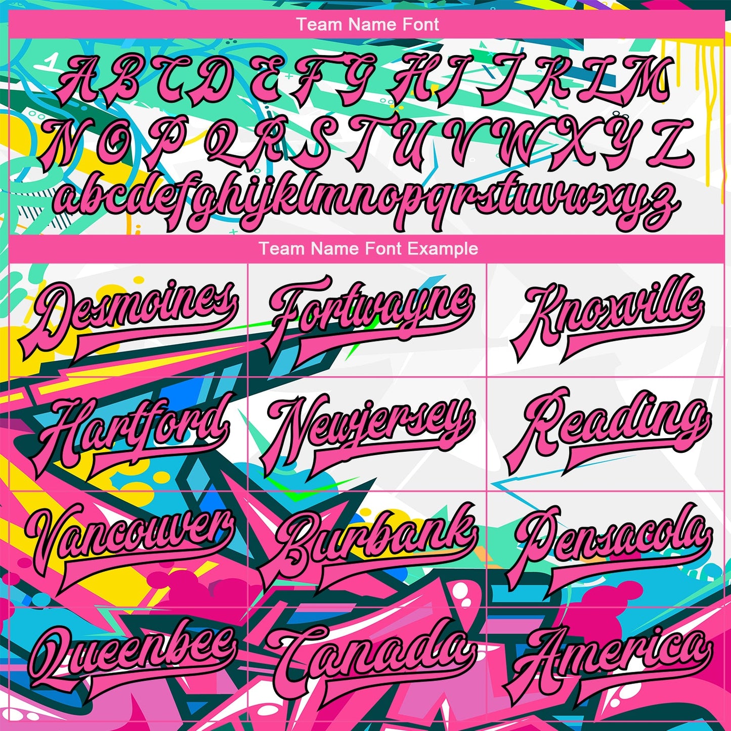 Custom Graffiti Pattern Pink-Black Abstract Splashes 3D Bomber Full-Snap Varsity Letterman Jacket view 6