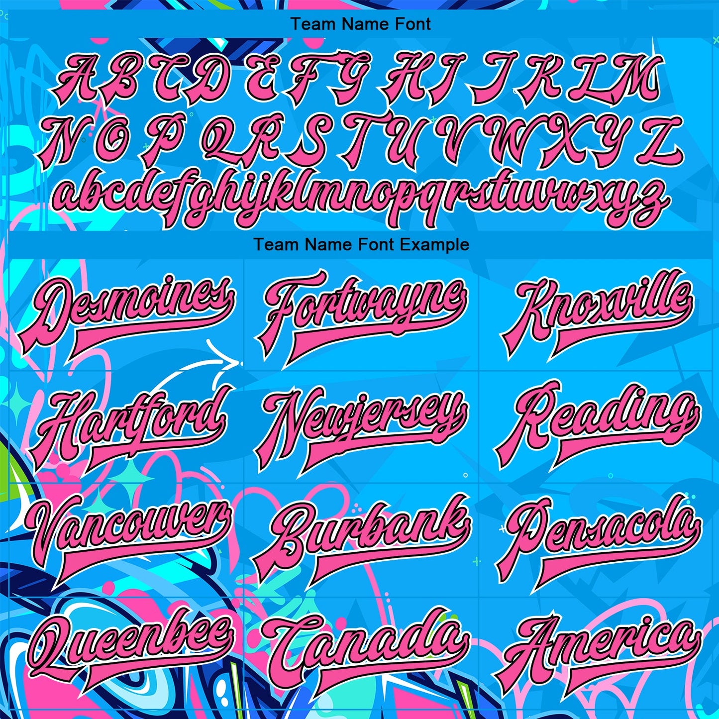 Custom Graffiti Pattern Pink-Black Hiphop Abstract Urban Street Art 3D Bomber Full-Snap Varsity Letterman Jacket view 6