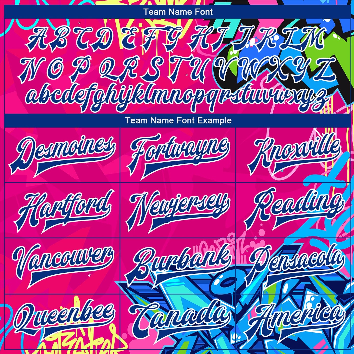 Custom Graffiti Pattern Royal-White Hiphop Abstract Urban Street Art 3D Bomber Full-Snap Varsity Letterman Jacket view 6