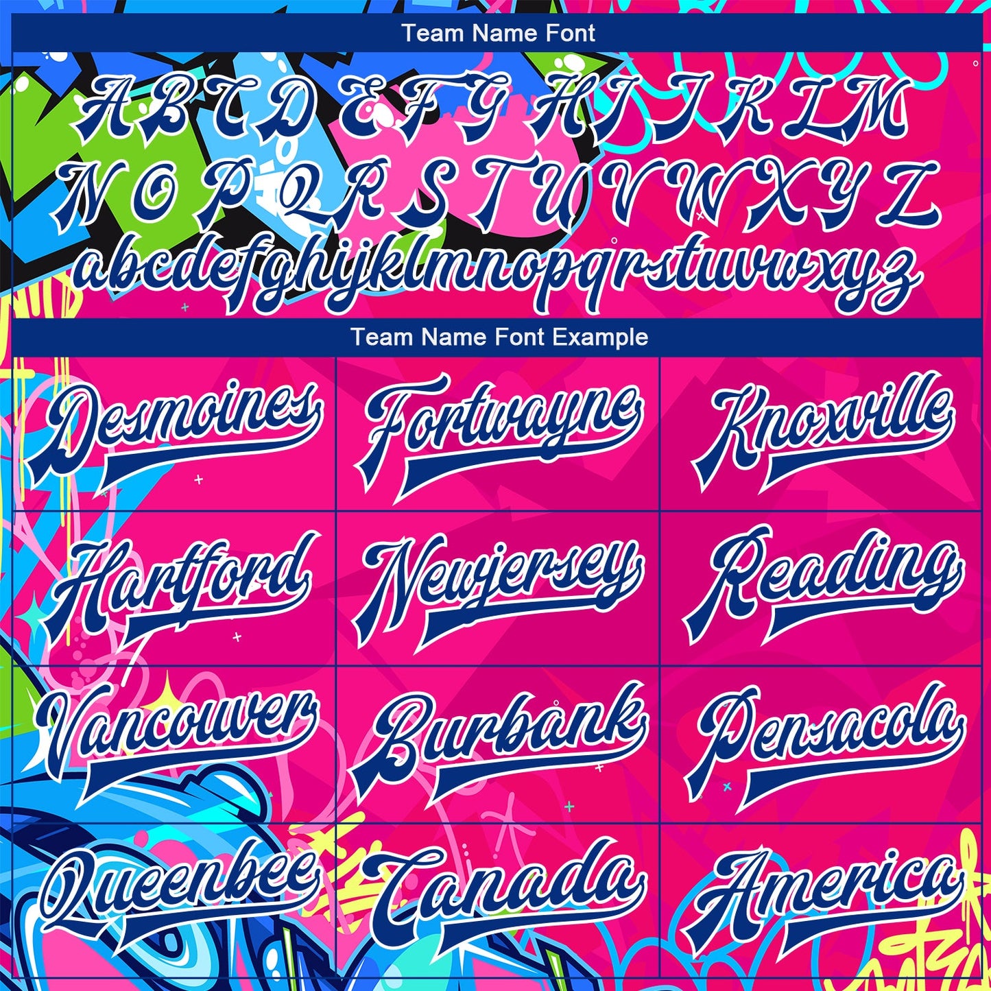 Custom Graffiti Pattern Royal-White Hiphop Abstract Urban Street Art 3D Bomber Full-Snap Varsity Letterman Jacket view 6