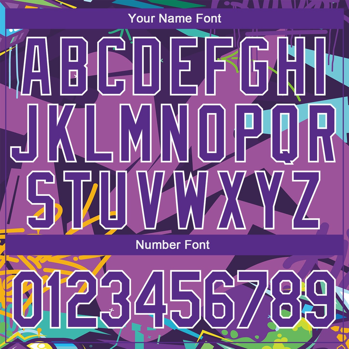 Custom Graffiti Pattern Purple-White Trendy Abstract Urban Street Art 3D Bomber Full-Snap Varsity Letterman Jacket view 7