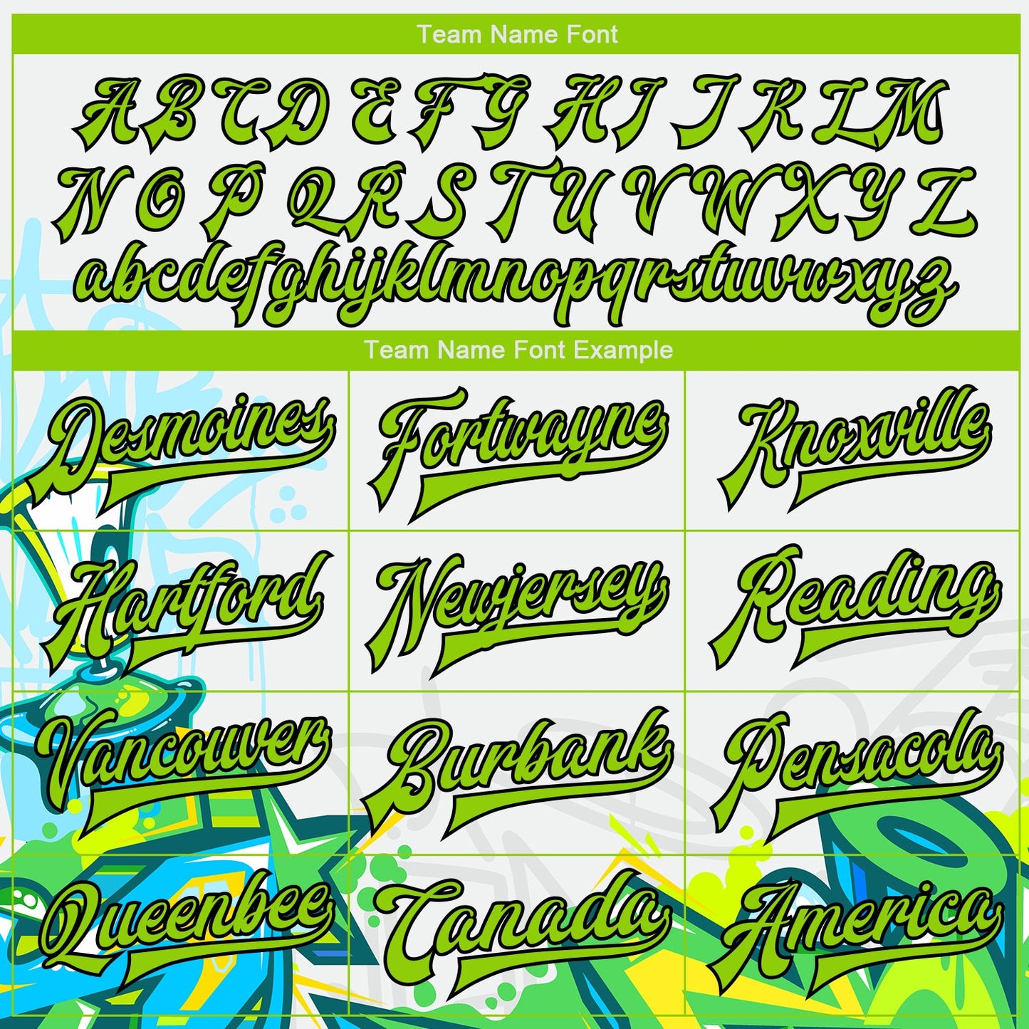 Custom Graffiti Pattern Neon Green-Black Trendy Abstract Urban Street Art 3D Bomber Full-Snap Varsity Letterman Jacket view 6