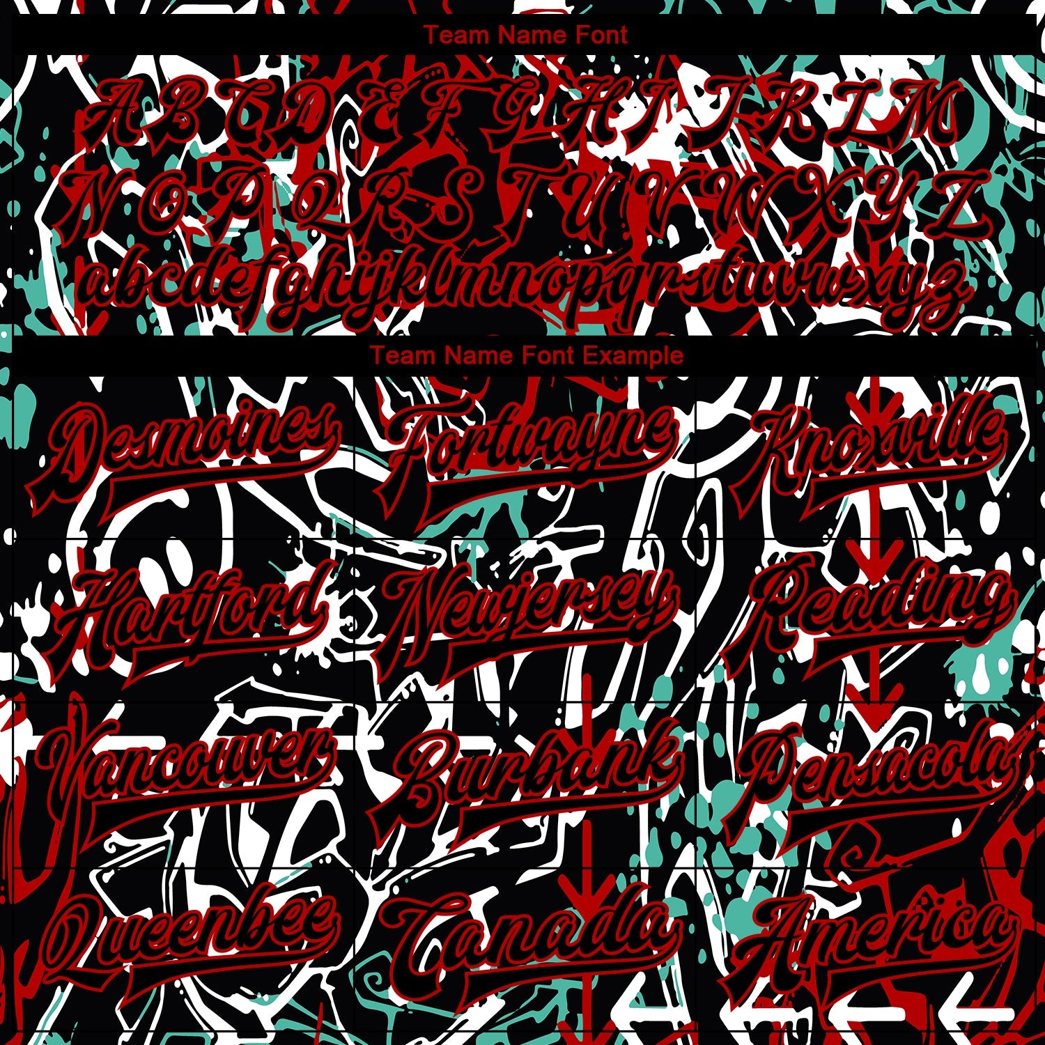 Custom Graffiti Pattern Black-Red Abstract Grunge Art 3D Bomber Full-Snap Varsity Letterman Jacket view 6