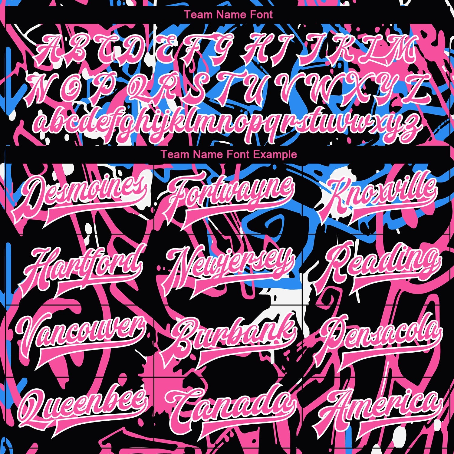 Custom Graffiti Pattern Pink-White Abstract Grunge Art 3D Bomber Full-Snap Varsity Letterman Jacket view 6