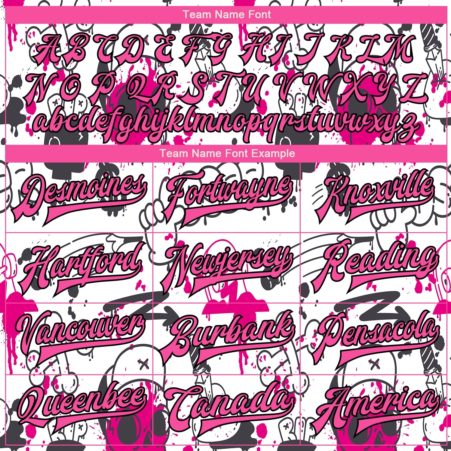 Custom Graffiti Pattern Pink-Black Abstract Grunge Art 3D Bomber Full-Snap Varsity Letterman Jacket view 6