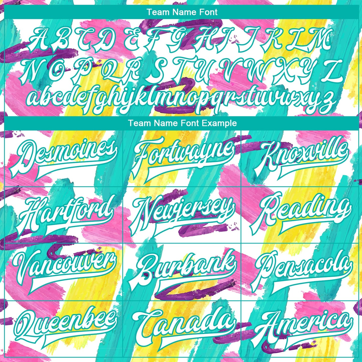 Custom Graffiti Pattern White-Aqua Abstract Watercolor 3D Bomber Full-Snap Varsity Letterman Jacket view 6