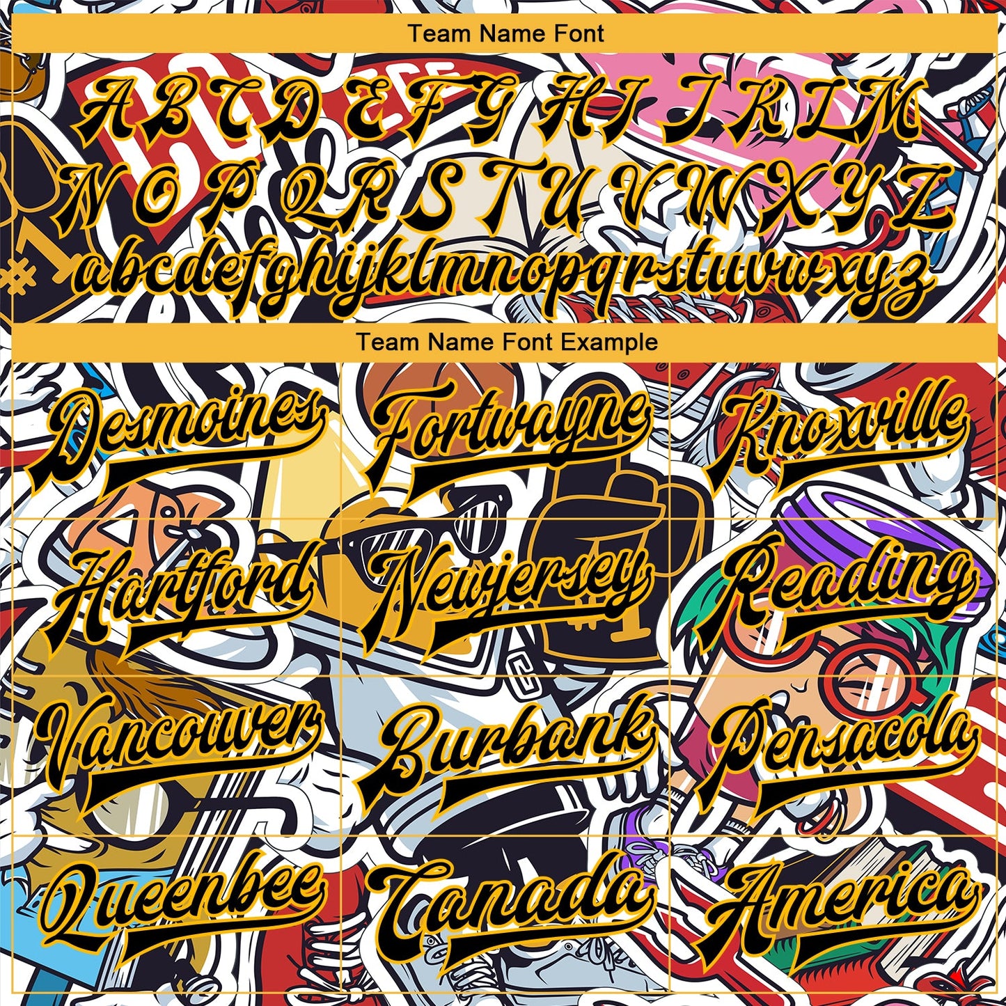 Custom Graffiti Pattern Black-Gold Vintage College Colorful Art 3D Bomber Full-Snap Varsity Letterman Jacket view 6