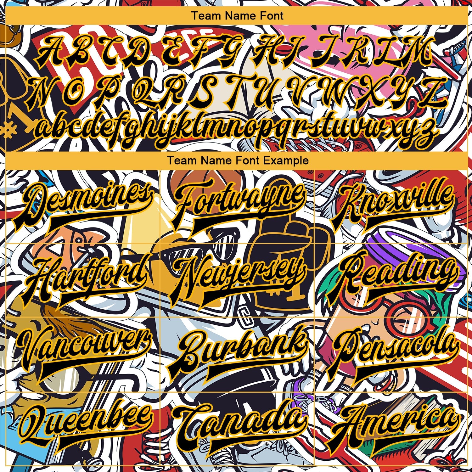 Custom Graffiti Pattern Black-Gold Vintage College Colorful Art 3D Bomber Full-Snap Varsity Letterman Jacket view 6