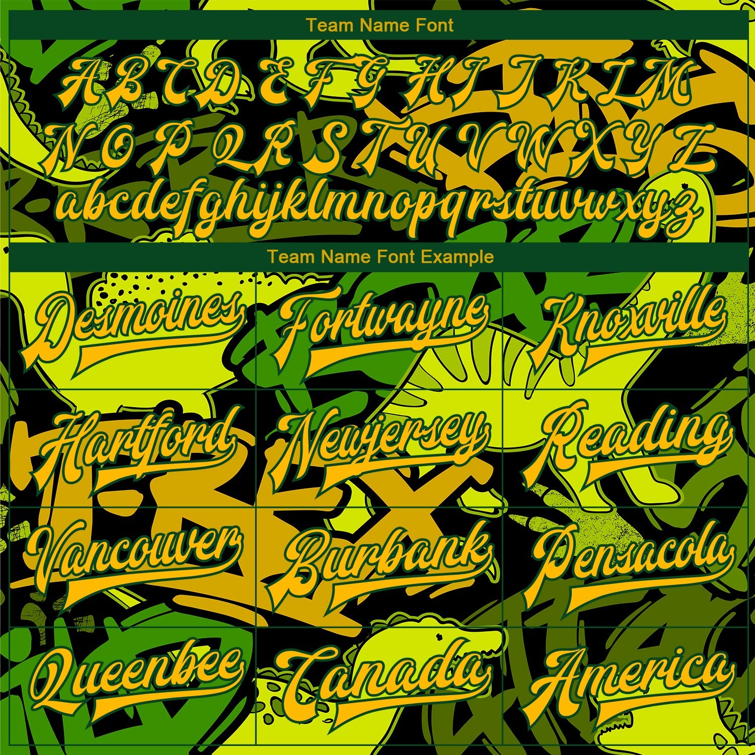 Custom Graffiti Pattern Gold-Green Grunge Art With Dinosaur And Words 3D Bomber Full-Snap Varsity Letterman Jacket view 6
