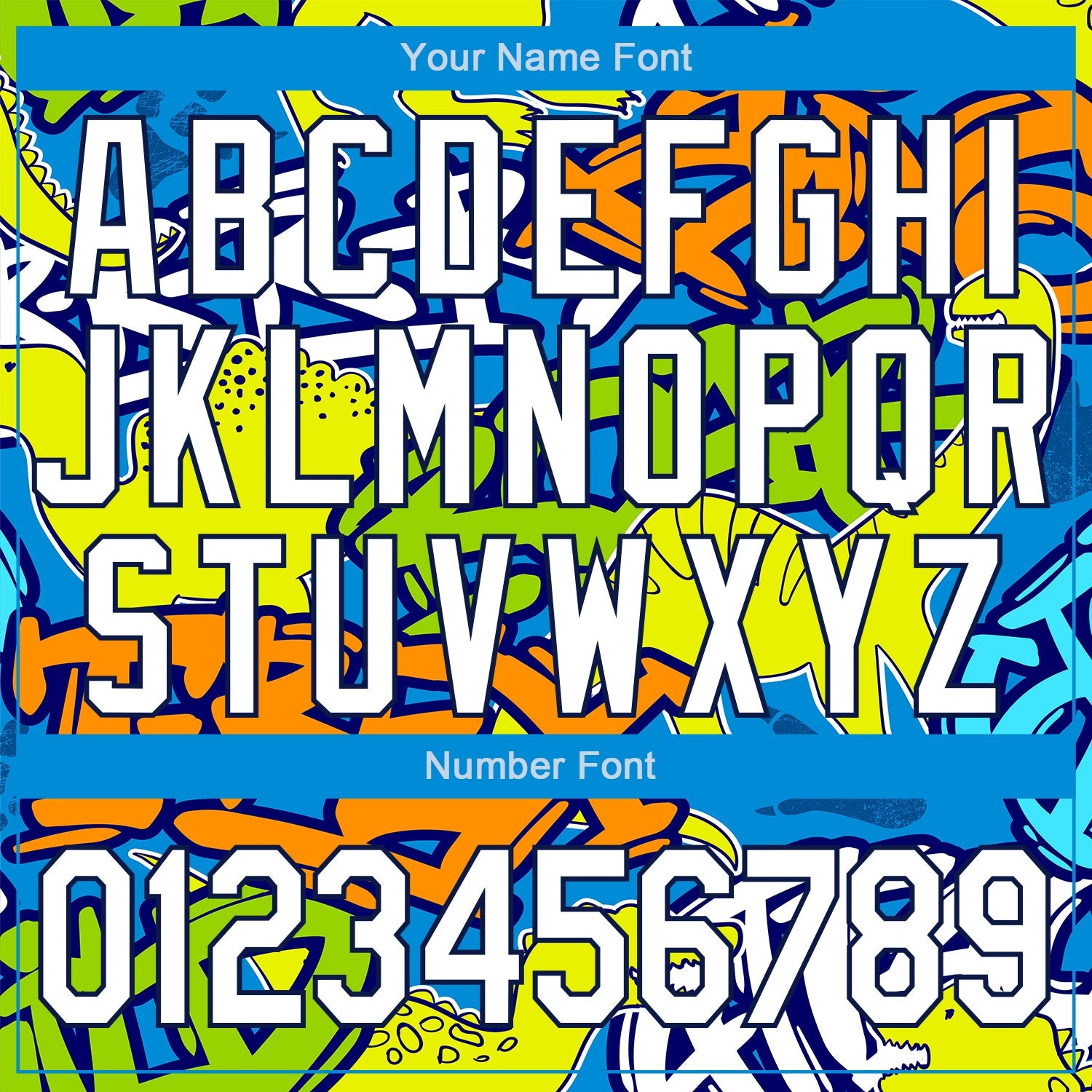 Custom Graffiti Pattern White-Navy Grunge Art With Dinosaur And Words 3D Bomber Full-Snap Varsity Letterman Jacket view 7