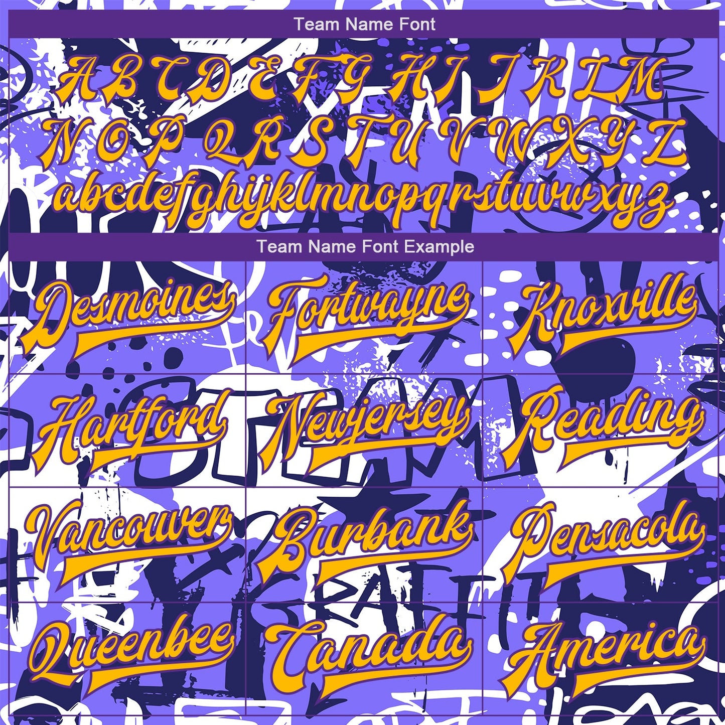 Custom Graffiti Pattern Gold-Purple Grunge Street Art 3D Bomber Full-Snap Varsity Letterman Jacket view 6
