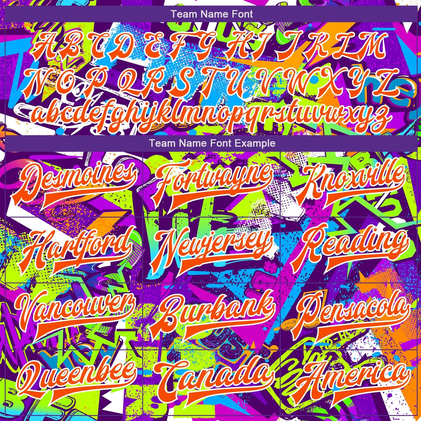 Custom Graffiti Pattern Orange-White Grunge Street Art 3D Bomber Full-Snap Varsity Letterman Jacket view 6