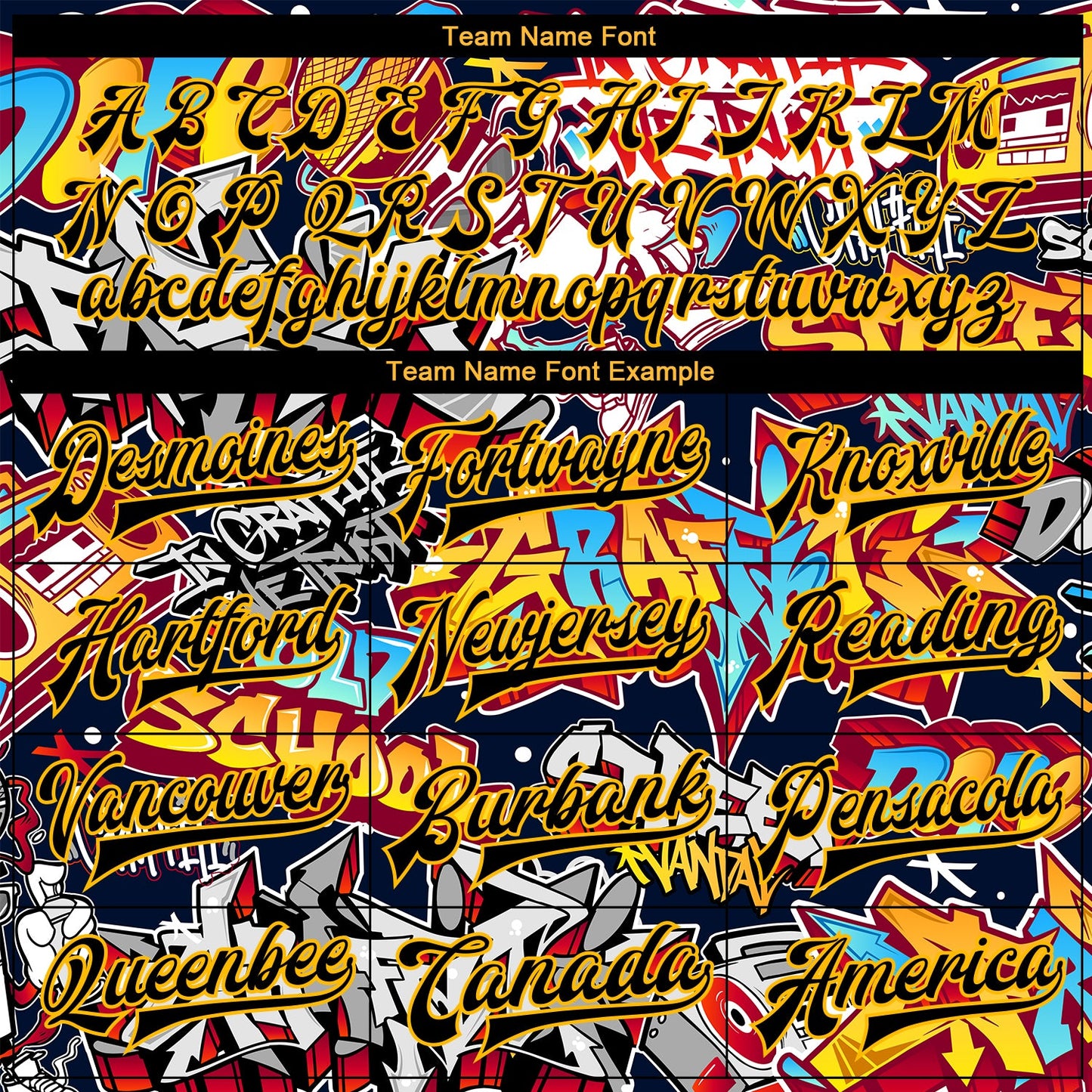 Custom Graffiti Pattern Black-Gold Grunge Urban Street Art 3D Bomber Full-Snap Varsity Letterman Jacket view 6