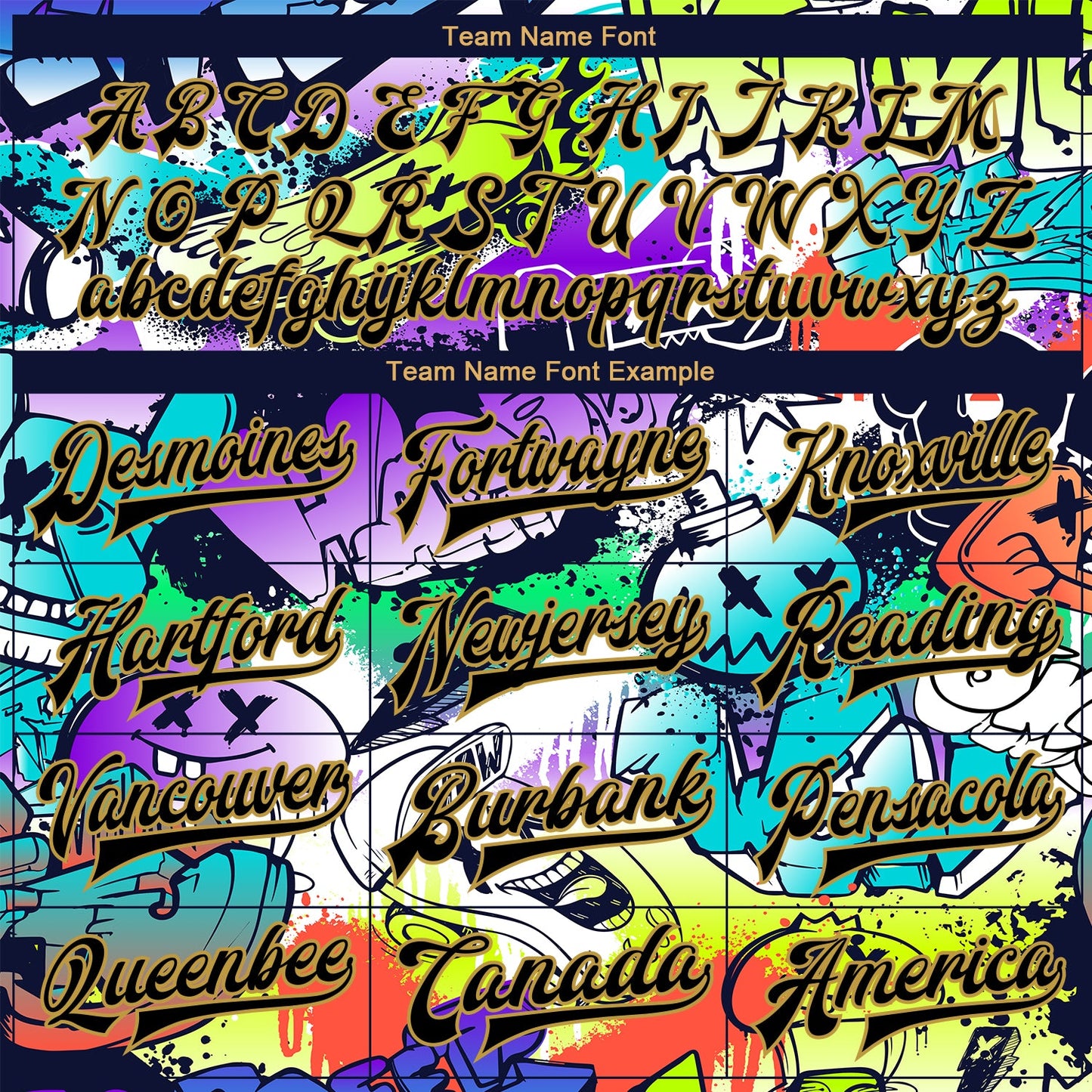 Custom Graffiti Pattern Black-Old Gold Grunge Urban Street Art 3D Bomber Full-Snap Varsity Letterman Jacket view 6