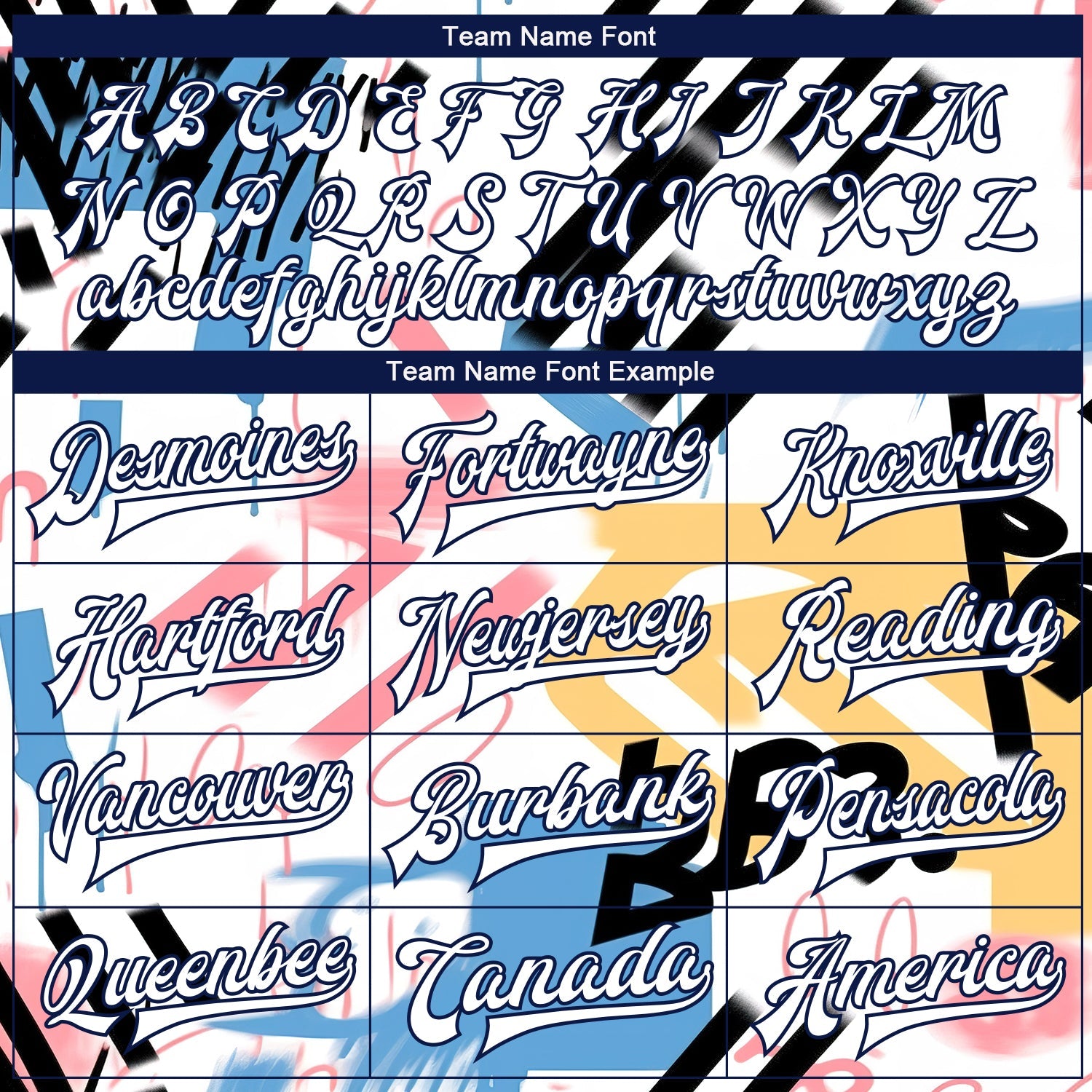 Custom Graffiti Pattern White-Royal Grunge Art 3D Bomber Full-Snap Varsity Letterman Jacket view 6