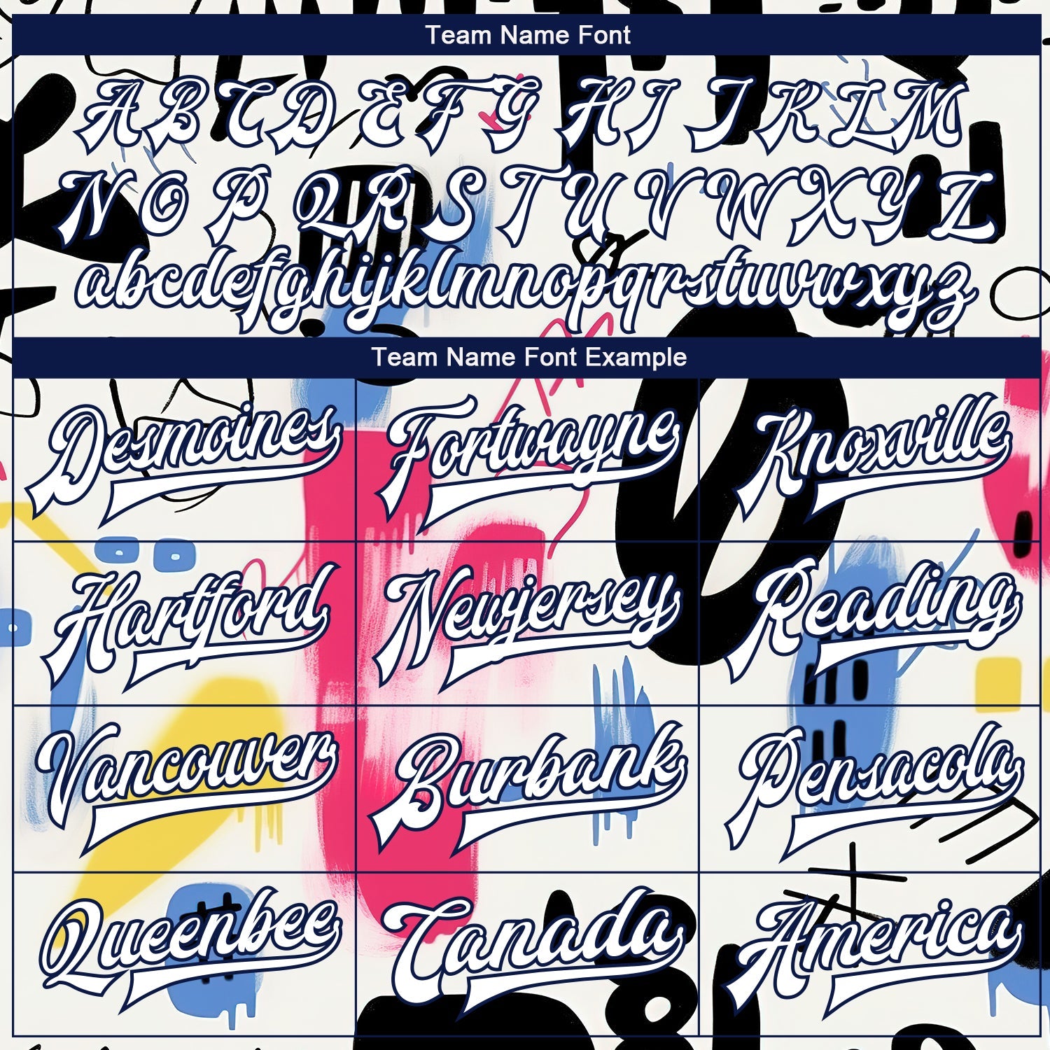 Custom Graffiti Pattern White-Royal Grunge Art 3D Bomber Full-Snap Varsity Letterman Jacket view 6