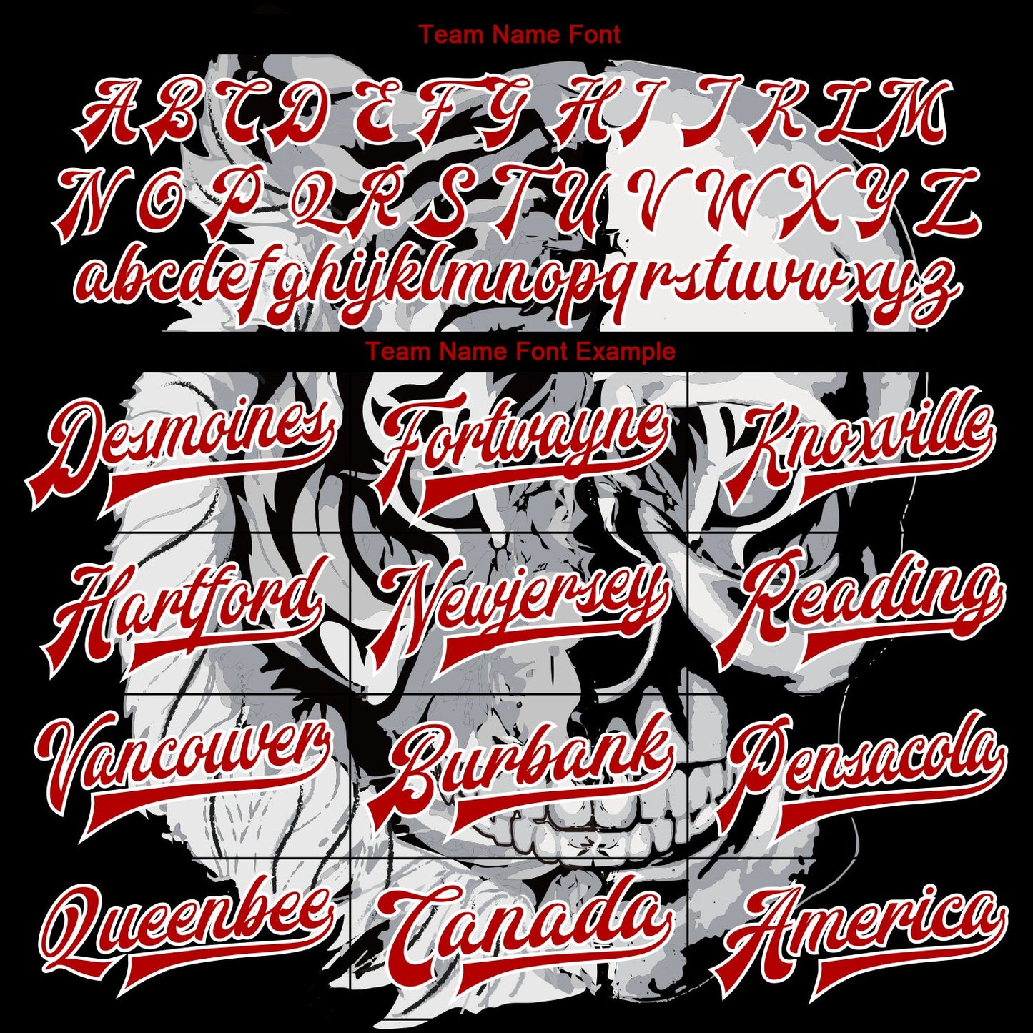Custom Black Red-White Skull Fashion 3D Bomber Full-Snap Varsity Letterman Jacket view 6