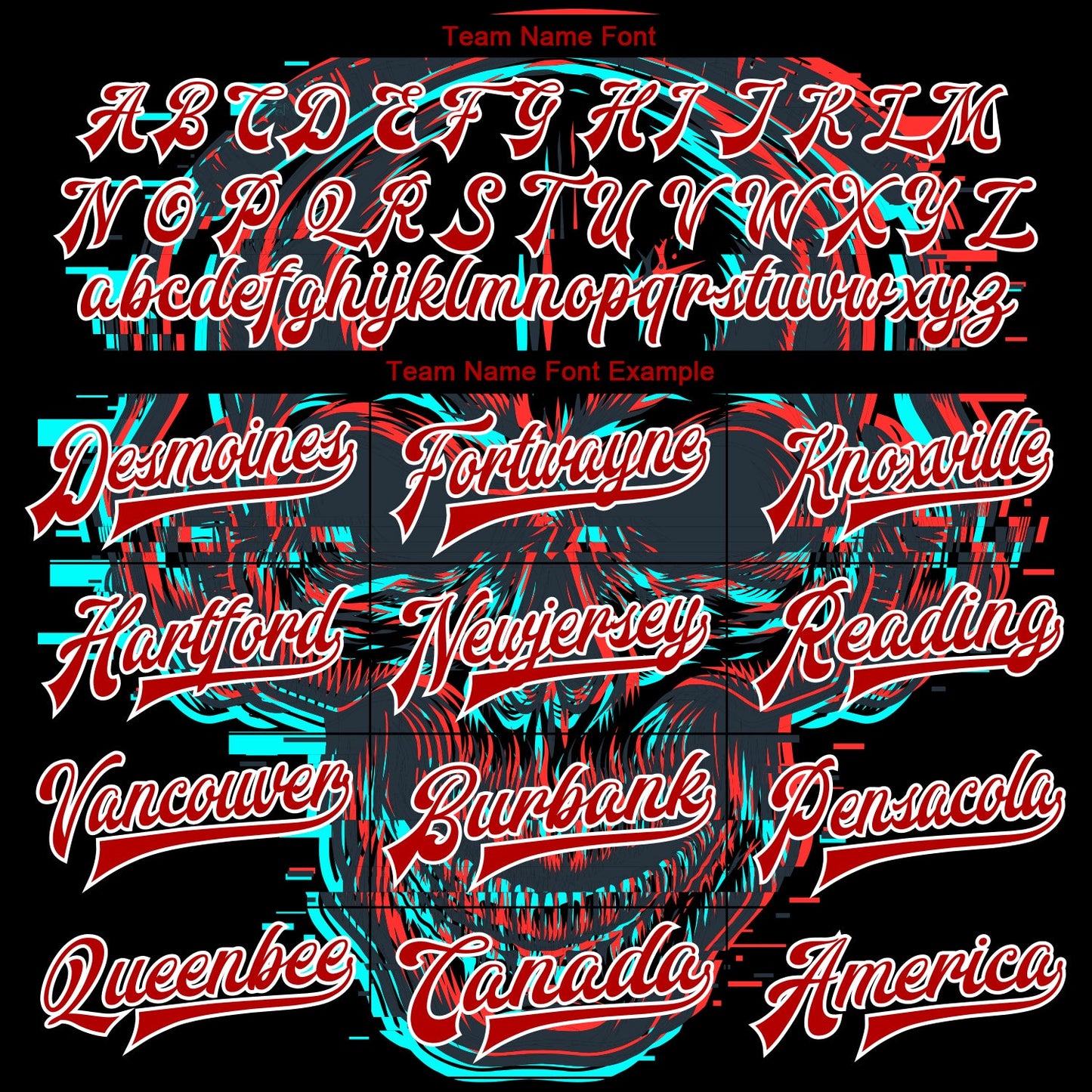 Custom Black Red-White Skull With Headphones 3D Bomber Full-Snap Varsity Letterman Jacket view 6
