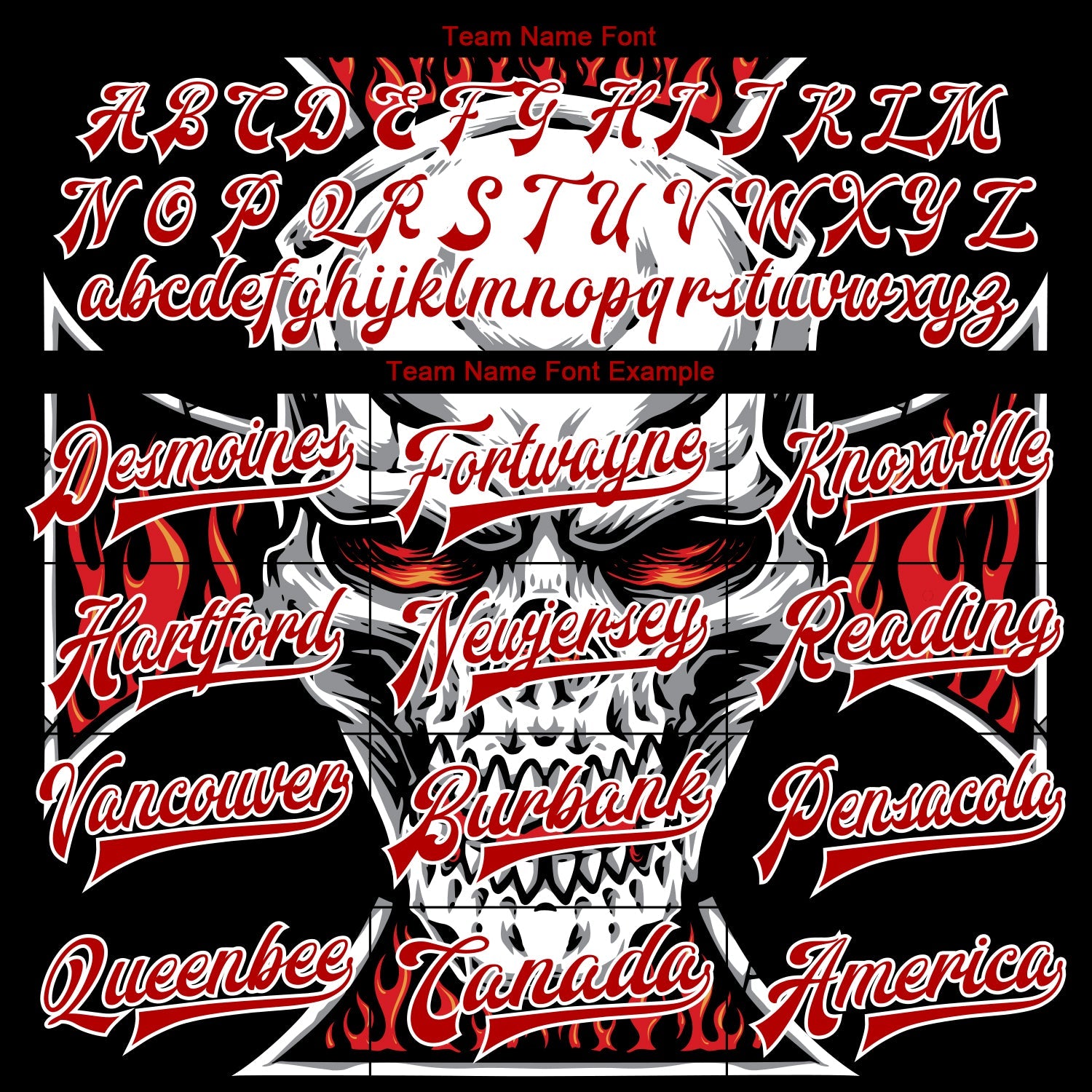 Custom Black Red-White Skull With Cross Logo 3D Bomber Full-Snap Varsity Letterman Jacket view 6