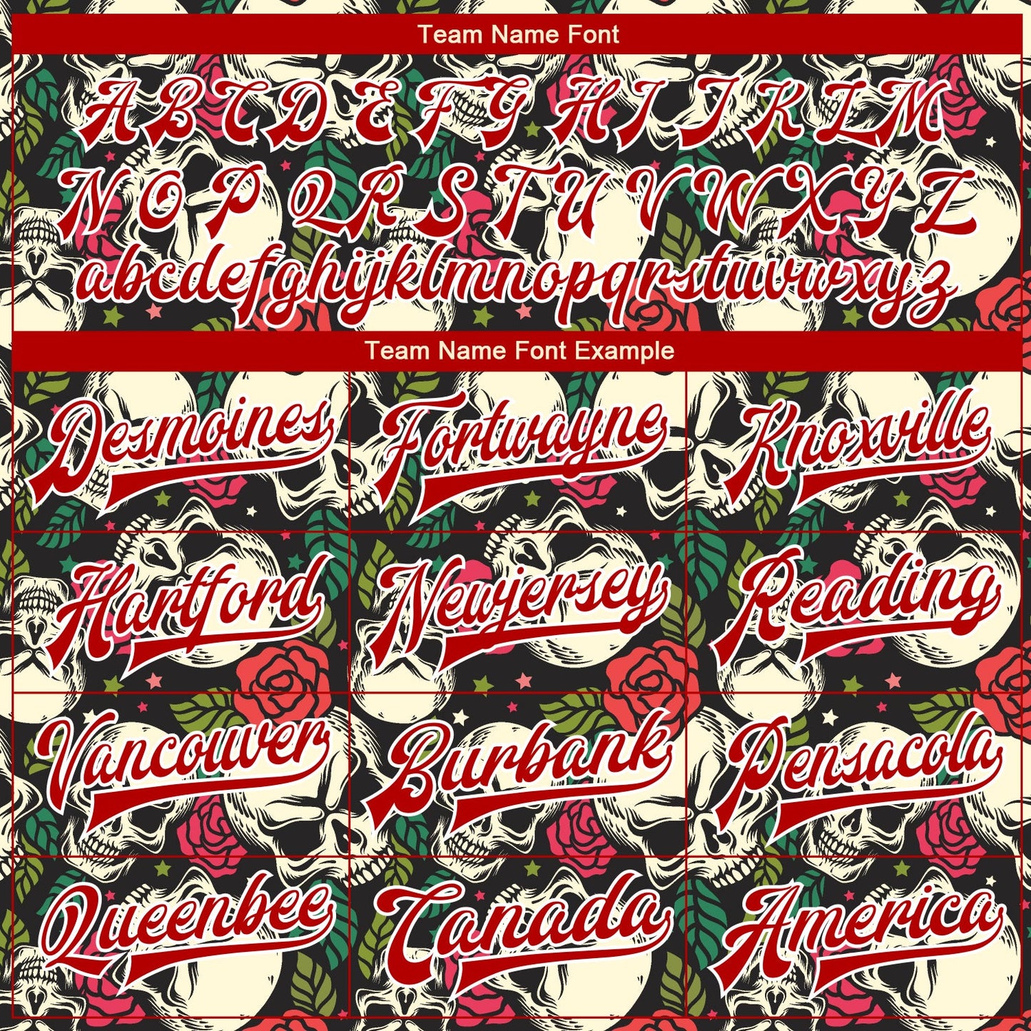 Custom Black Red-White Skull And Rose 3D Bomber Full-Snap Varsity Letterman Jacket view 6
