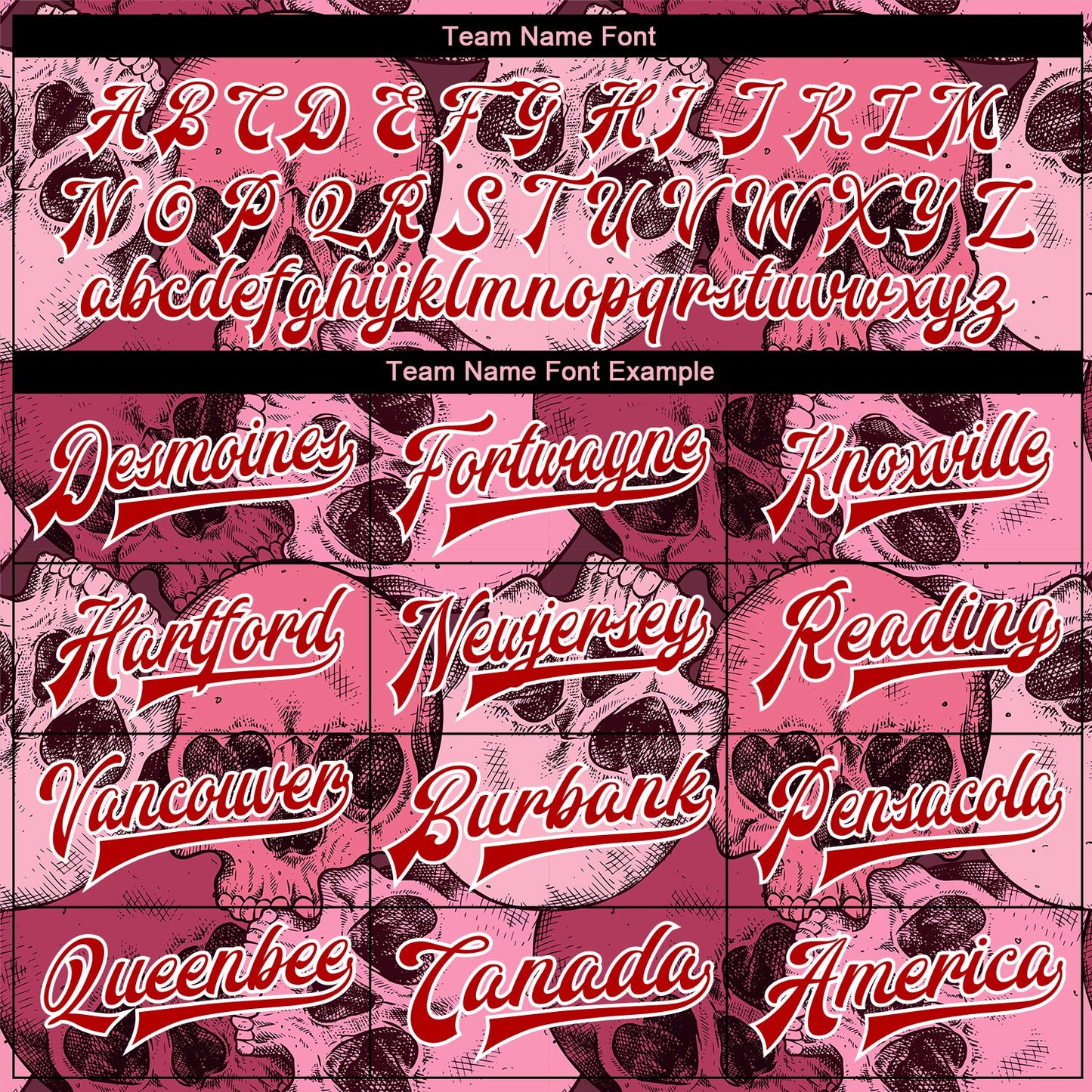 Custom Pink Red-White Skull With Heart Shaped Eyes 3D Bomber Full-Snap Varsity Letterman Jacket view 6
