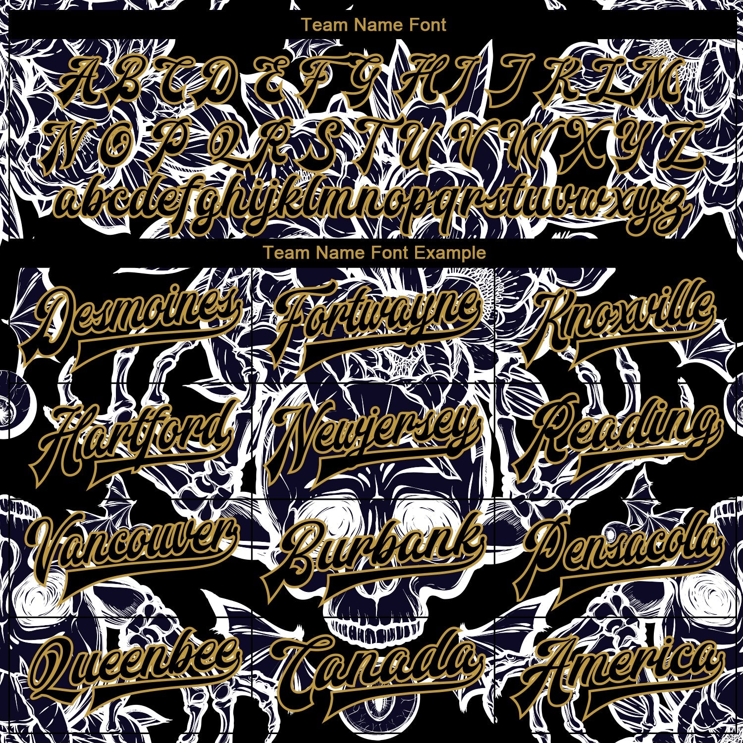 Custom Black Old Gold Skull With Peonies 3D Bomber Full-Snap Varsity Letterman Jacket view 6