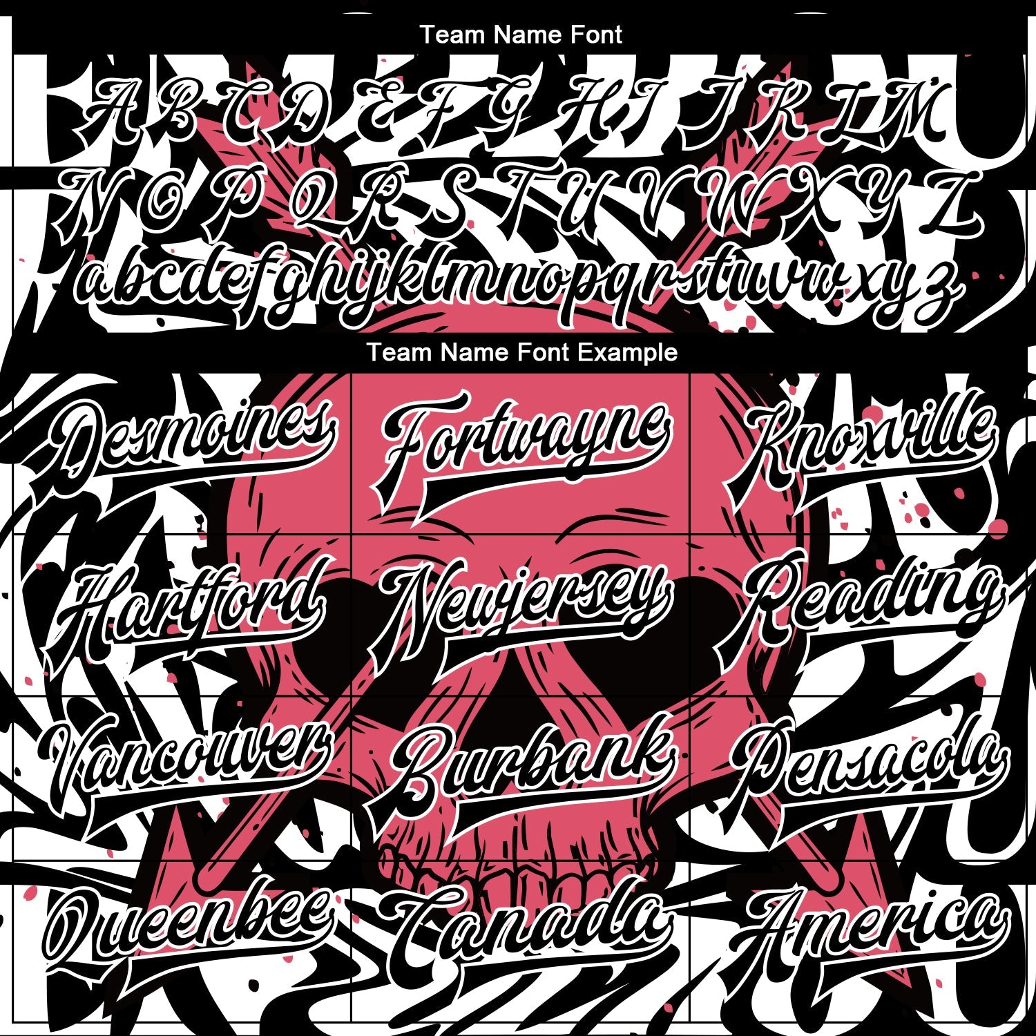 Custom Black White Pink Skull With Heart Shaped Eyes 3D Bomber Full-Snap Varsity Letterman Jacket view 6