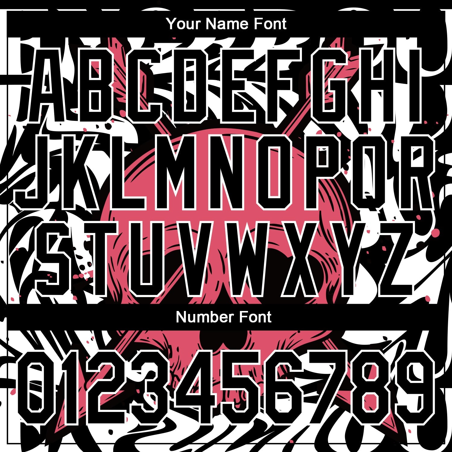 Custom Black White Pink Skull With Heart Shaped Eyes 3D Bomber Full-Snap Varsity Letterman Jacket view 7