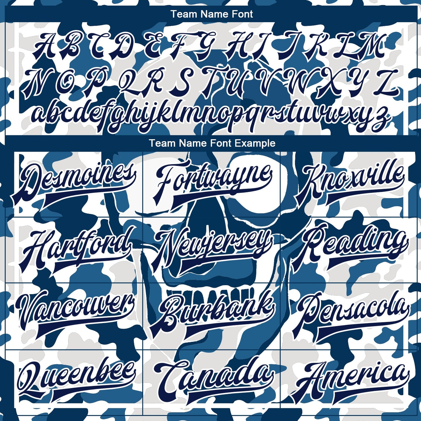 Custom Camo Navy-White Skull Fashion 3D Bomber Full-Snap Varsity Letterman Salute To Service Jacket view 6