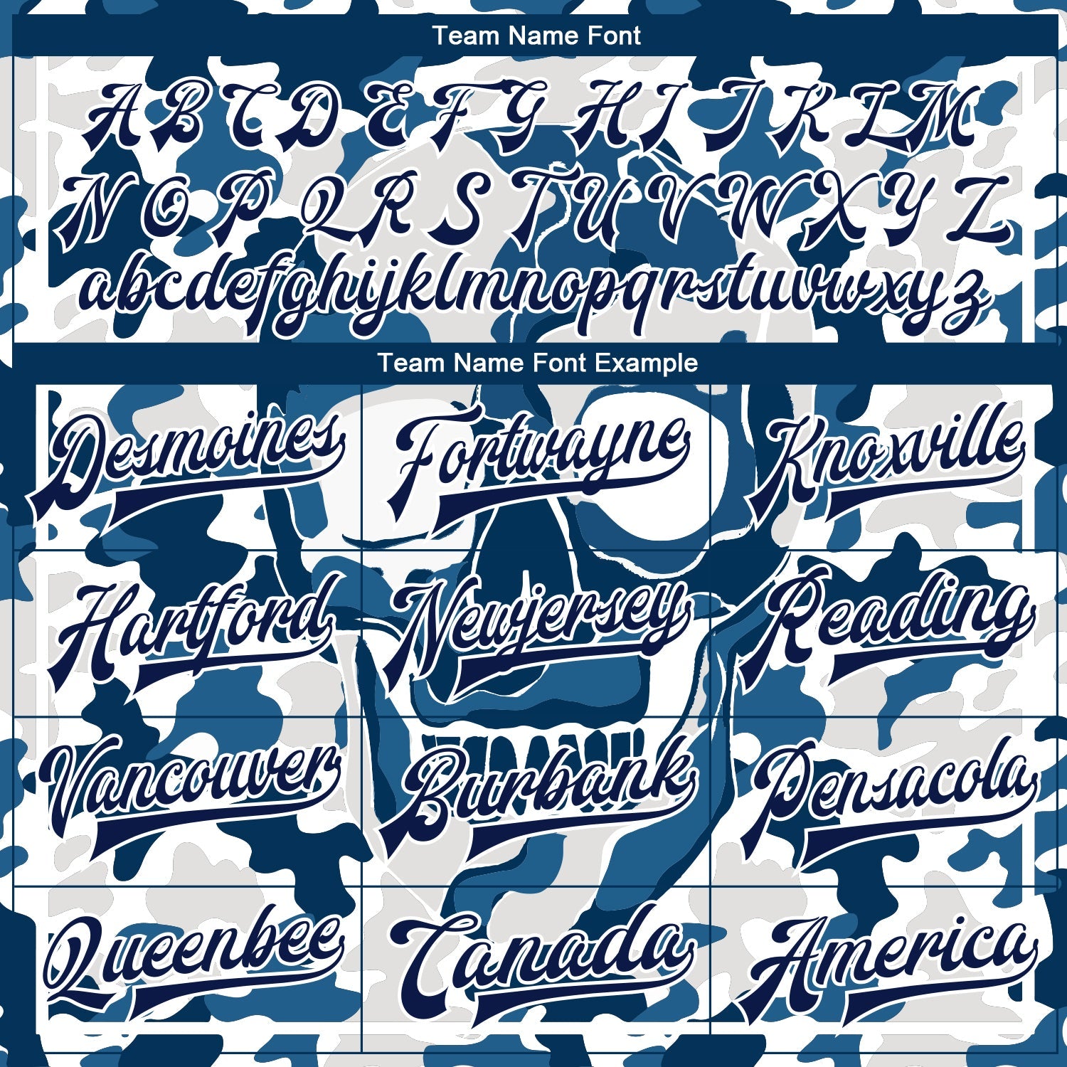 Custom Camo Navy-White Skull Fashion 3D Bomber Full-Snap Varsity Letterman Salute To Service Jacket view 6