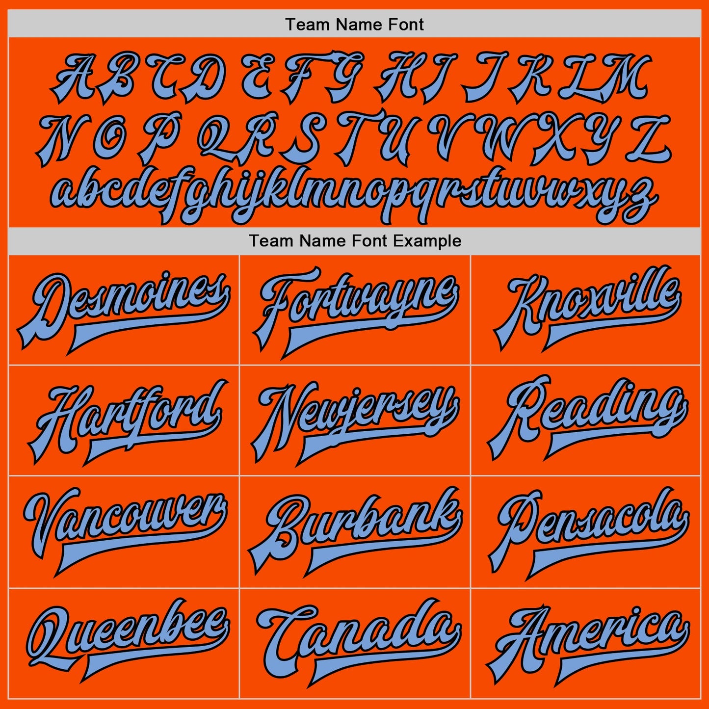 Custom Orange Black-Light Blue Bomber Full-Snap Varsity Letterman Two Tone Jacket view 6