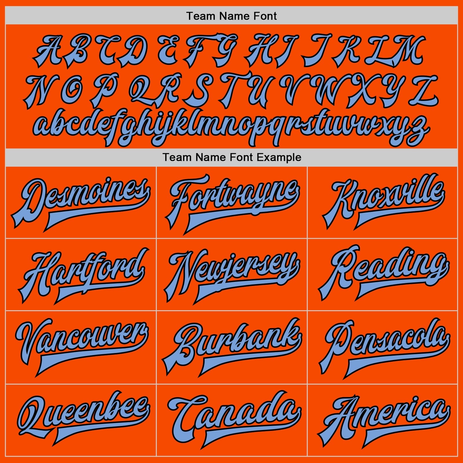 Custom Orange Black-Light Blue Bomber Full-Snap Varsity Letterman Two Tone Jacket view 6