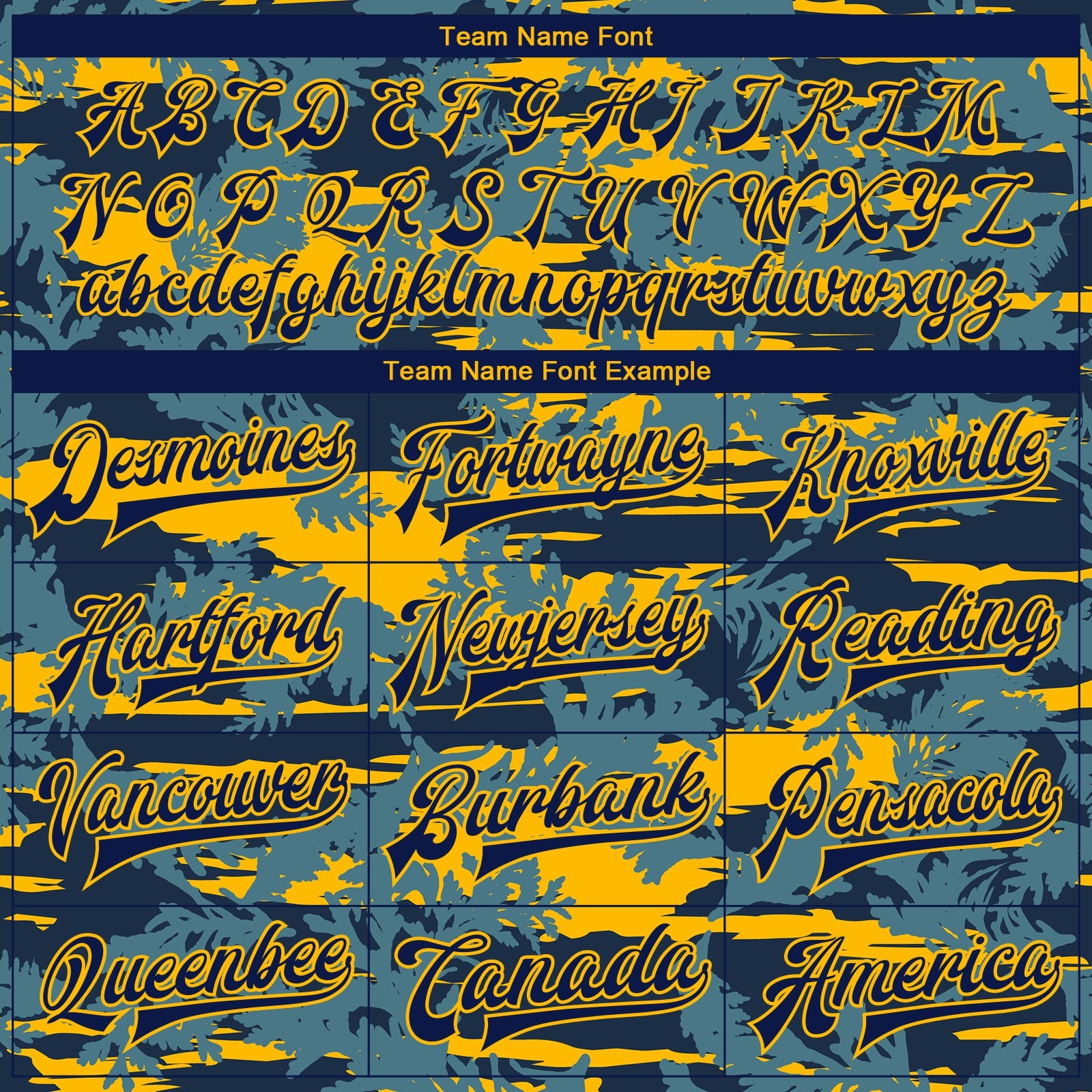 Custom Navy Gold Thuja Branch 3D Pattern Design Bomber Full-Snap Varsity Letterman Jacket view 6