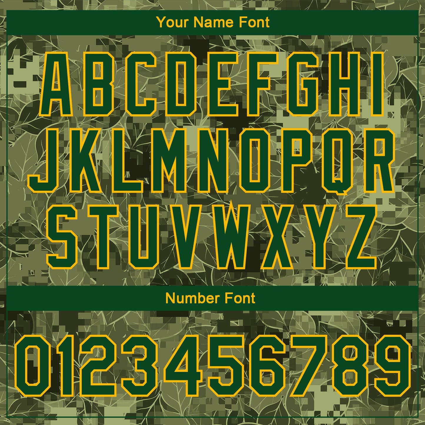 Custom Camo Green-Gold Leaves 3D Pattern Design Bomber Full-Snap Varsity Letterman Salute To Service Jacket view 7