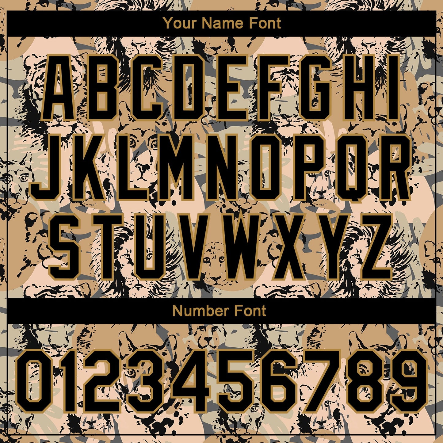 Custom Camo Black-Old Gold Lion And Tiger 3D Pattern Design Bomber Full-Snap Varsity Letterman Salute To Service Jacket view 6