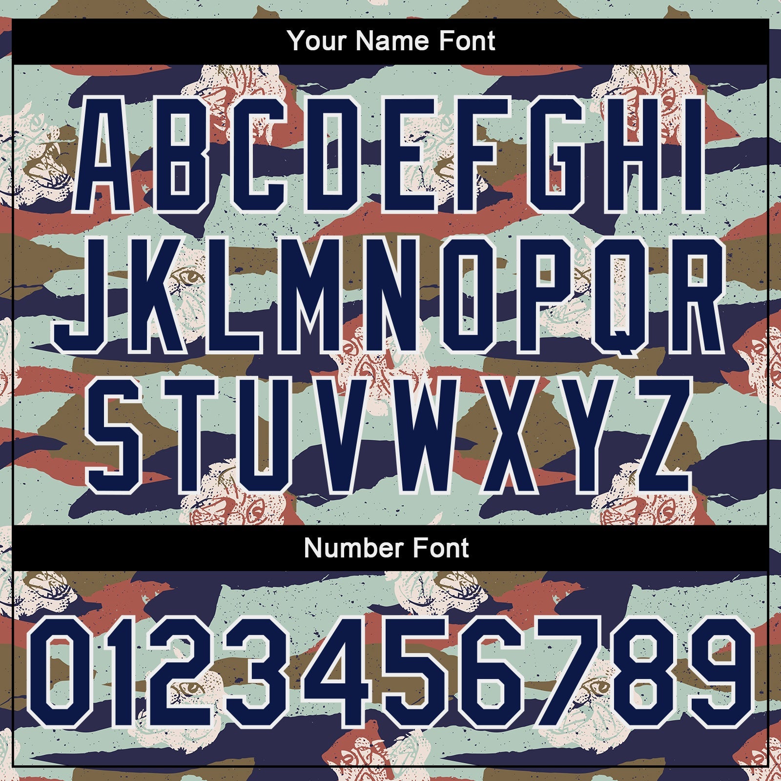 Custom Camo Navy-White Tiger 3D Pattern Design Bomber Full-Snap Varsity Letterman Salute To Service Jacket view 7