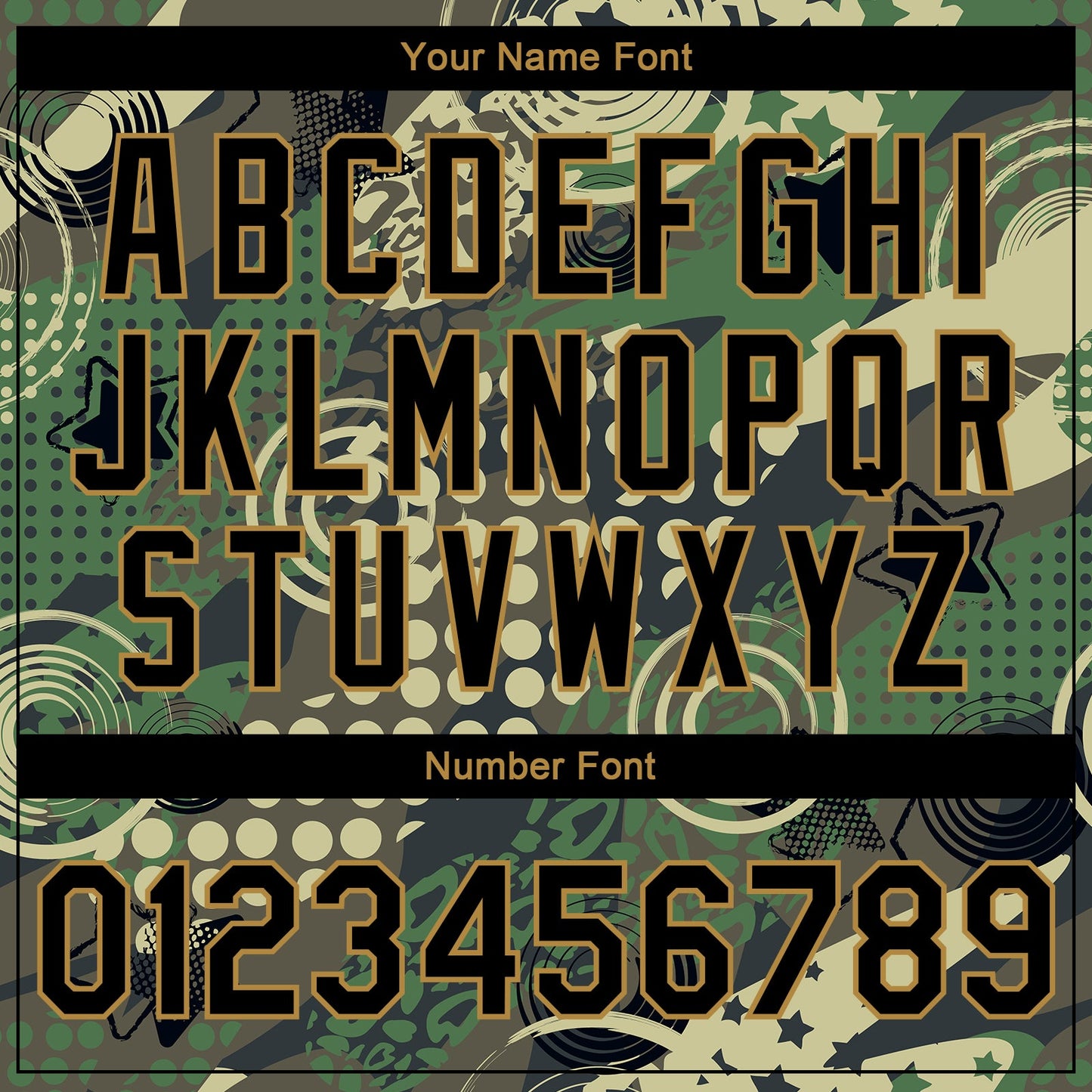 Custom Camo Black-Old Gold Dots And Geometric Figures 3D Pattern Design Bomber Full-Snap Varsity Letterman Salute To Service Jacket view 7