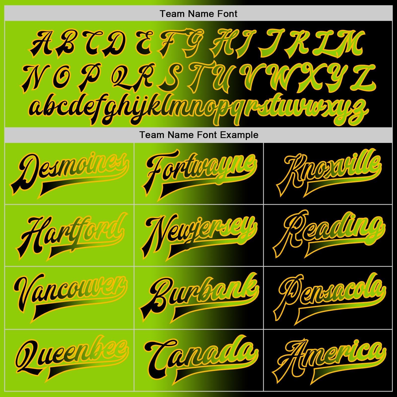 Custom Black Neon Green-Gold Bomber Full-Snap Varsity Letterman Gradient Fashion Jacket view 6