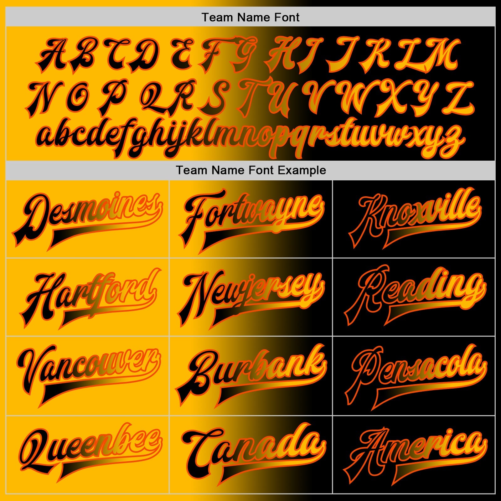 Custom Black Gold-Orange Bomber Full-Snap Varsity Letterman Gradient Fashion Jacket view 6
