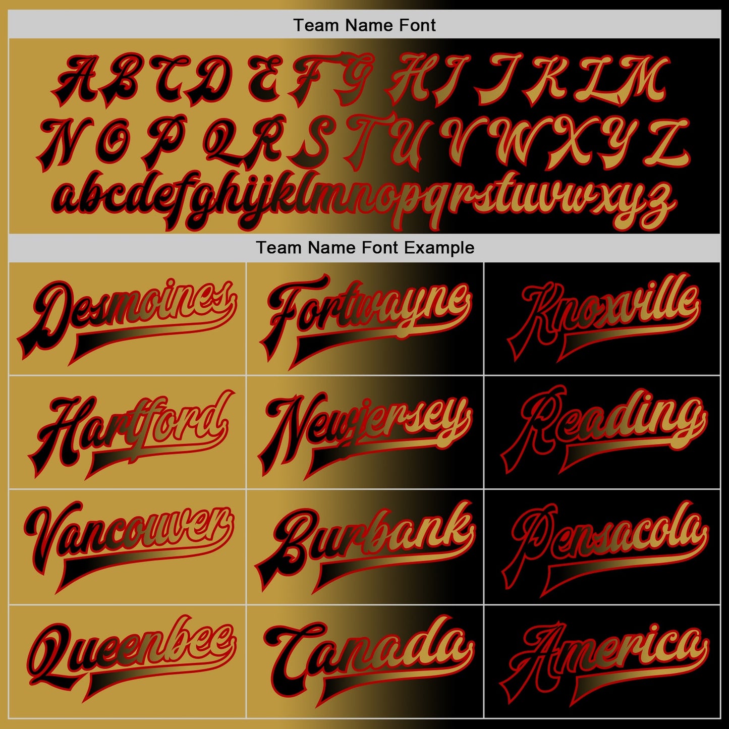 Custom Black Old Gold-Red Bomber Full-Snap Varsity Letterman Gradient Fashion Jacket view 6