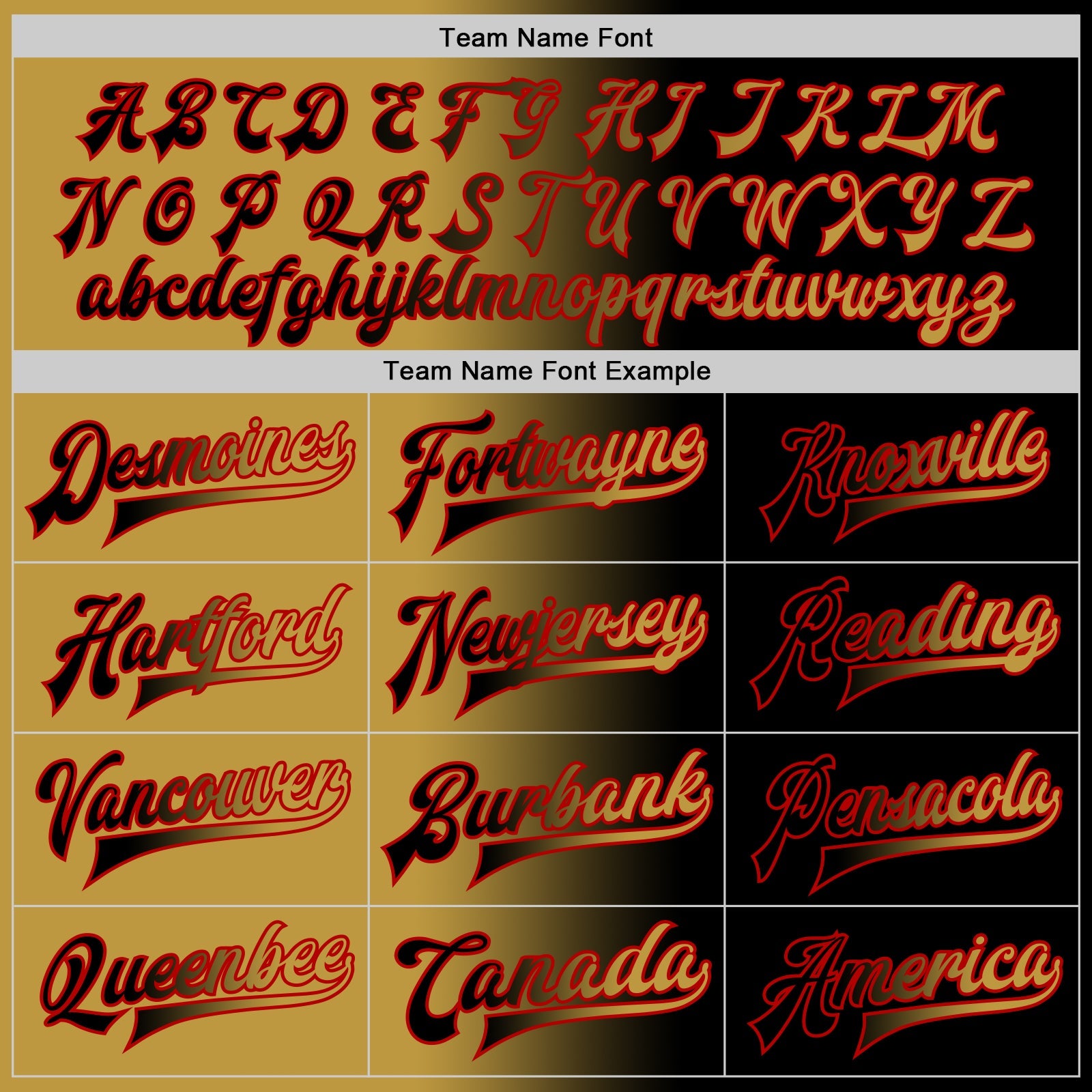 Custom Black Old Gold-Red Bomber Full-Snap Varsity Letterman Gradient Fashion Jacket view 6