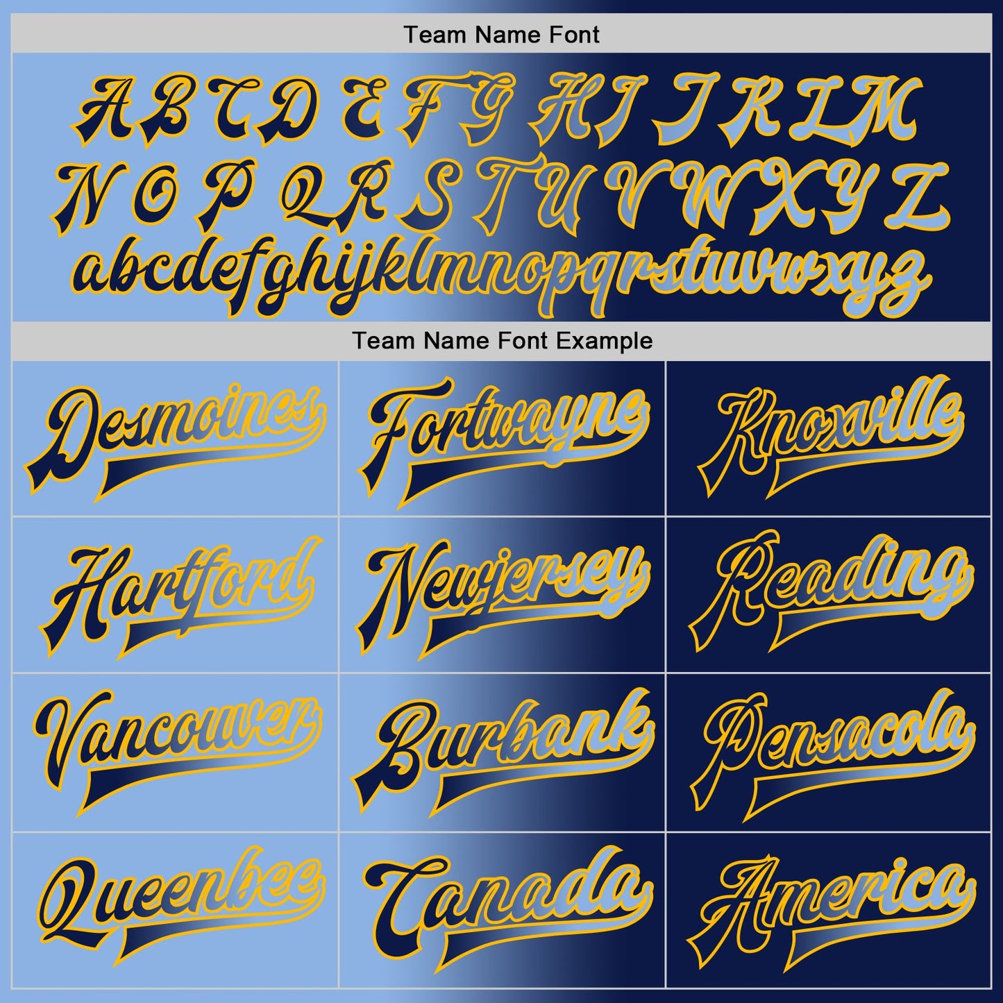 Custom Navy Light Blue-Gold Bomber Full-Snap Varsity Letterman Gradient Fashion Jacket view 6