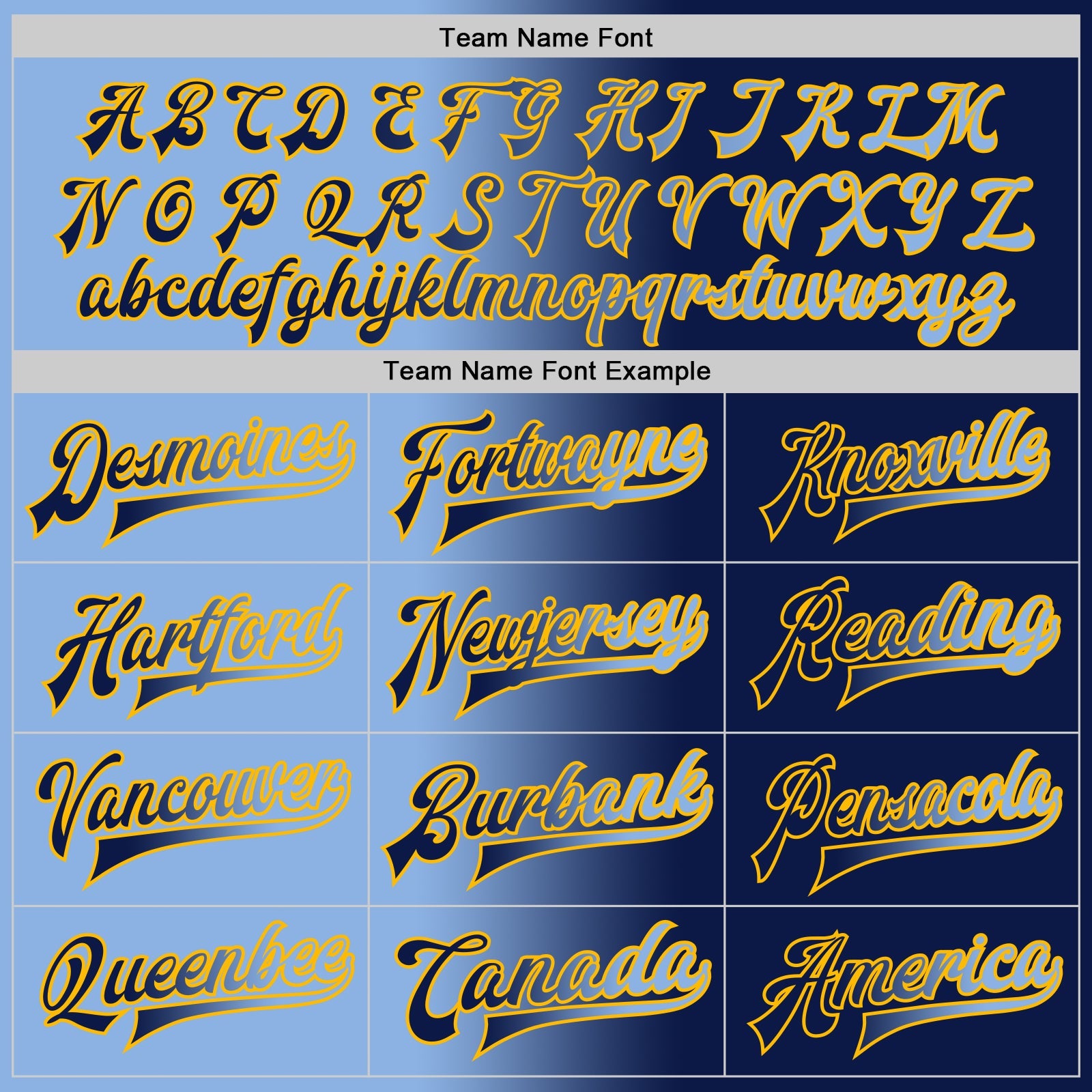 Custom Navy Light Blue-Gold Bomber Full-Snap Varsity Letterman Gradient Fashion Jacket view 6