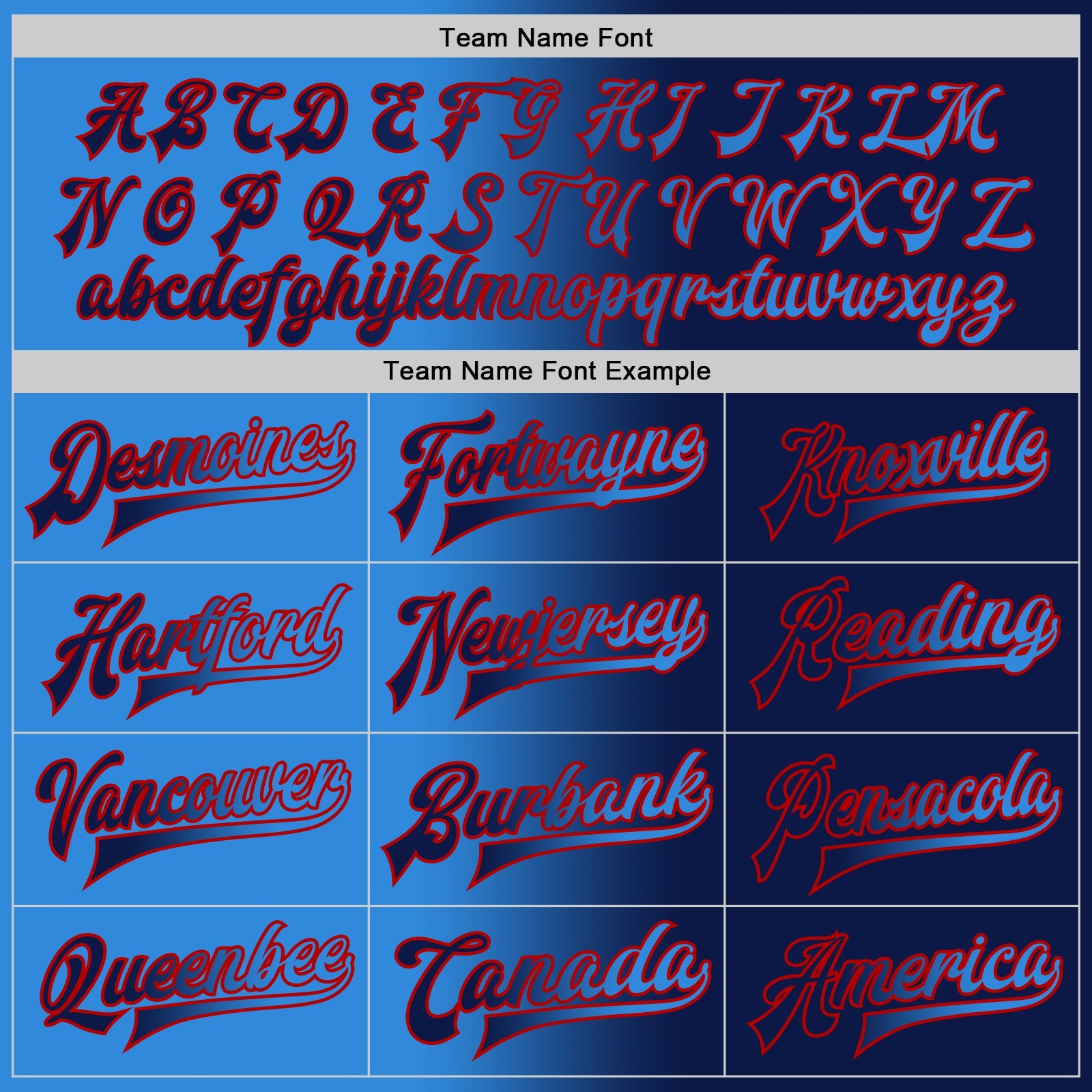 Custom Navy Powder Blue-Red Bomber Full-Snap Varsity Letterman Gradient Fashion Jacket view 6