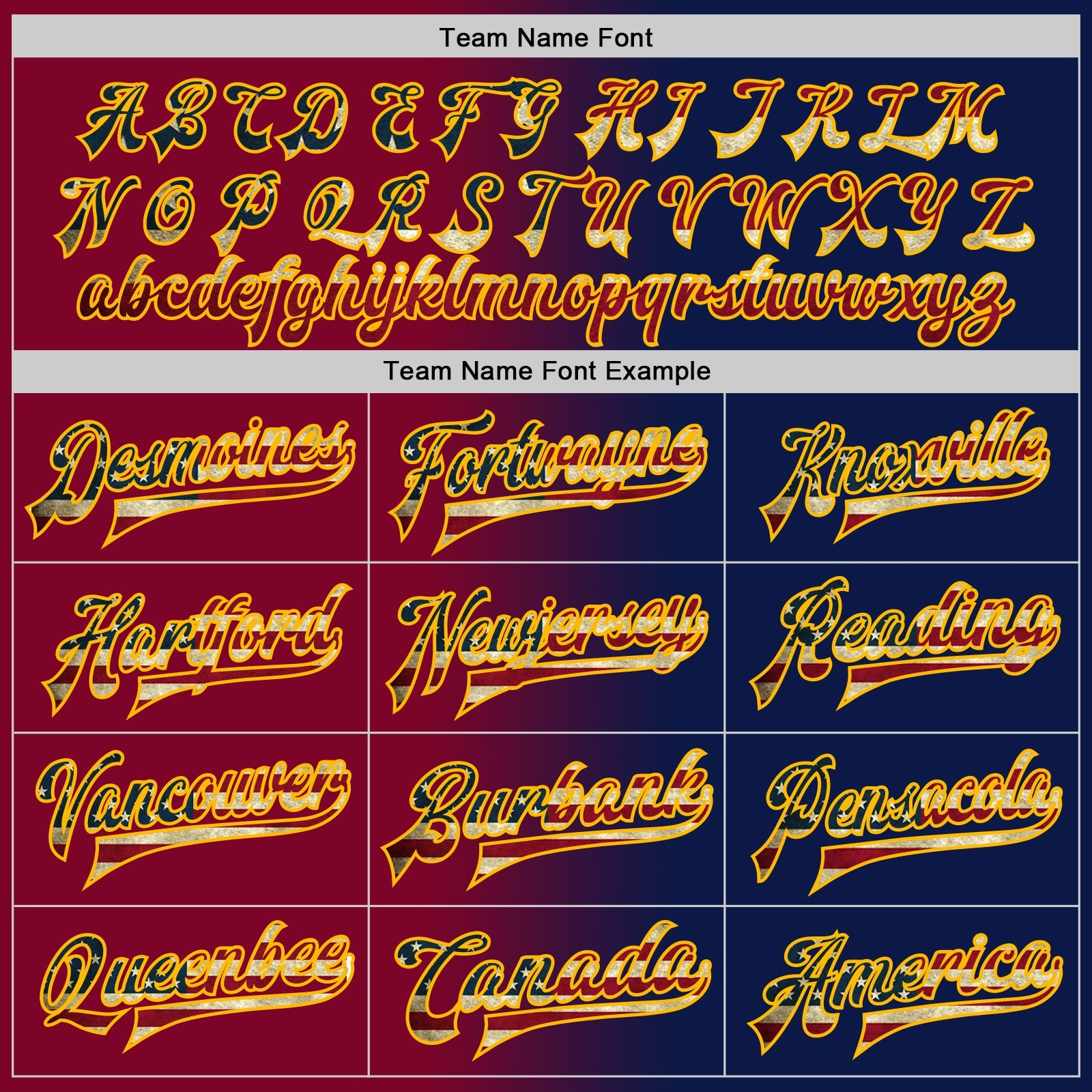 Custom Navy Vintage USA Flag Maroon-Gold Bomber Full-Snap Varsity Letterman Gradient Fashion Jacket view 6