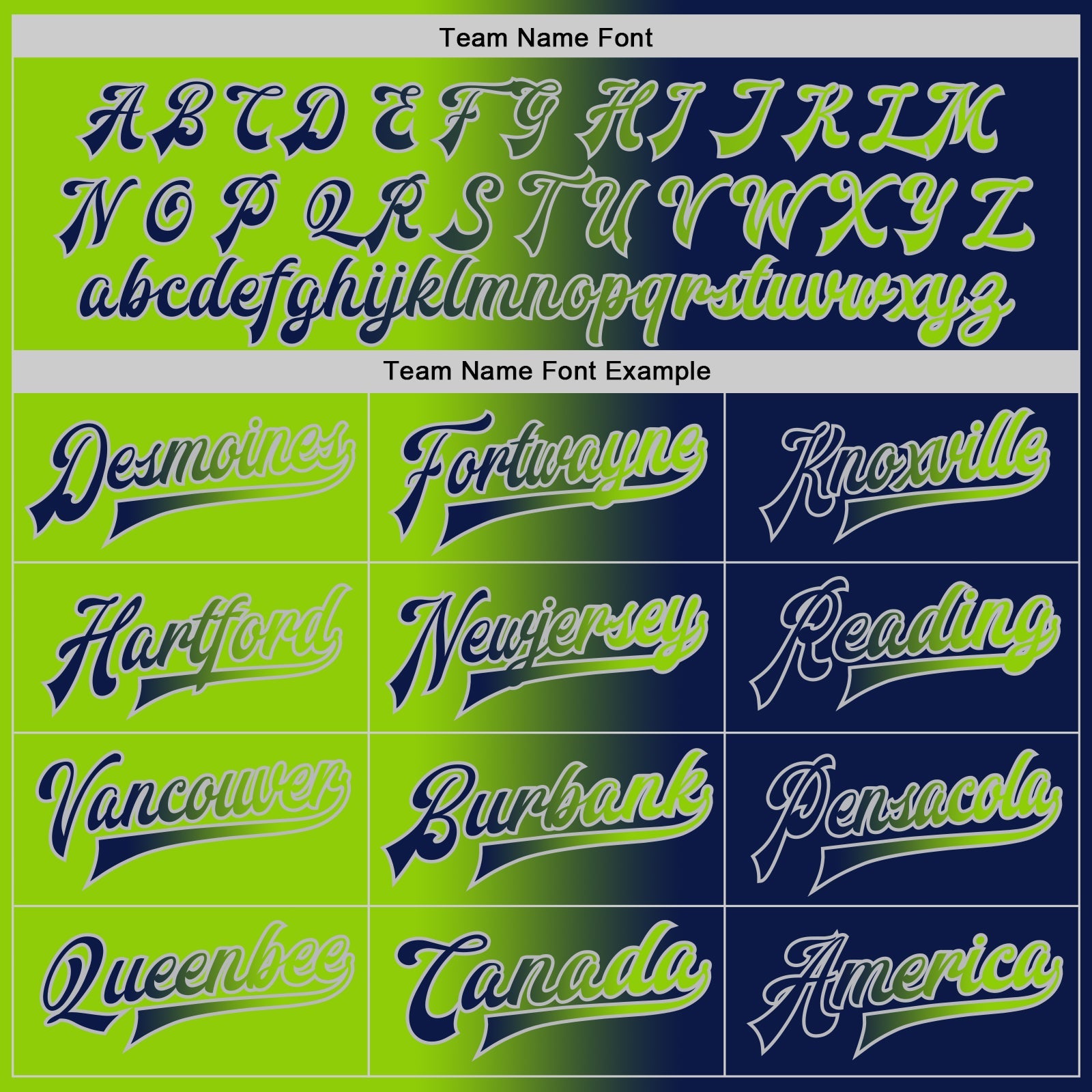 Custom Navy Neon Green-Gray Bomber Full-Snap Varsity Letterman Gradient Fashion Jacket view 6